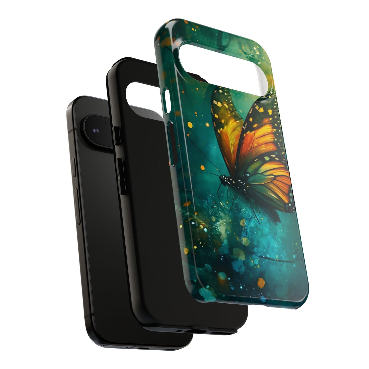 Colorful Butterfly Phone Case, Tough Cases for iPhone and Samsung, Cute Tech Accessories, Nature Lovers Gift, Vibrant Floral Design
