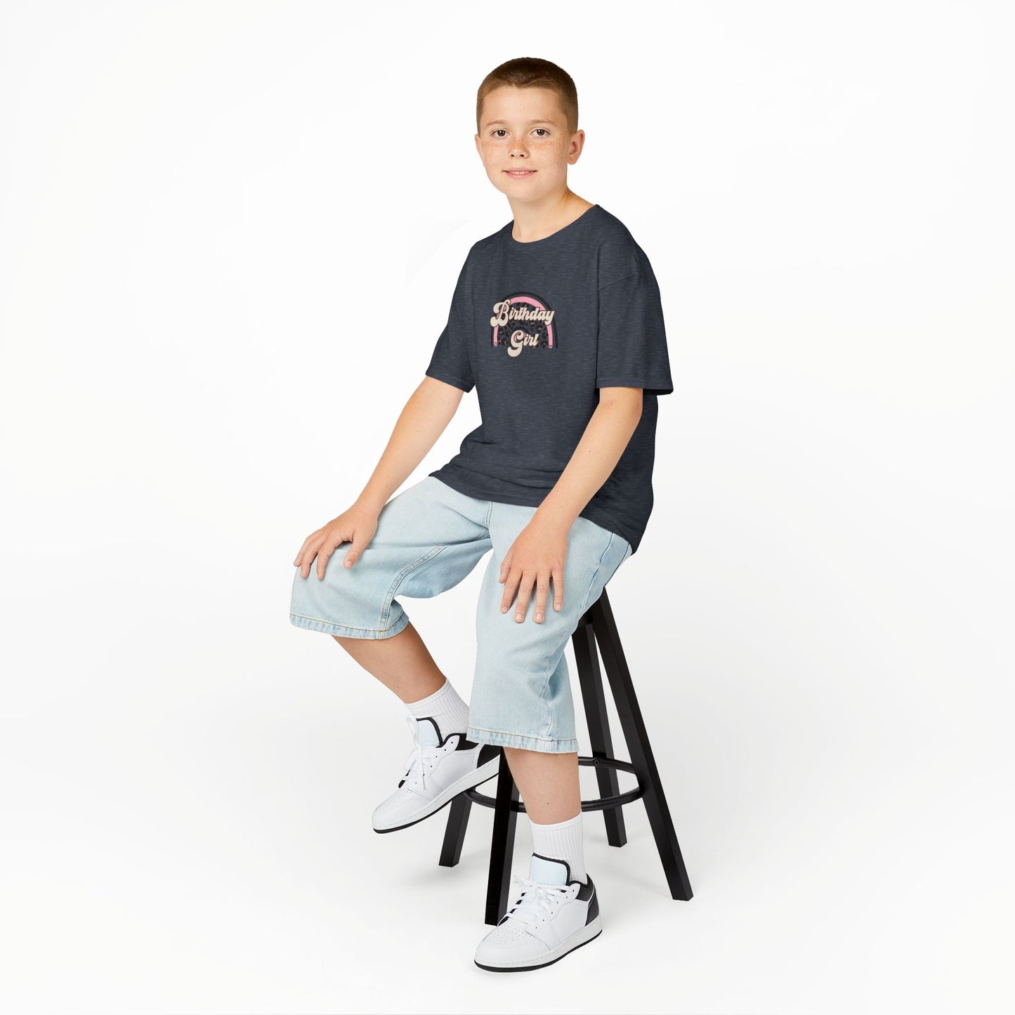 Kids Heavy Cotton™ Tee - Birthday Girl - Perfect for Celebrations!