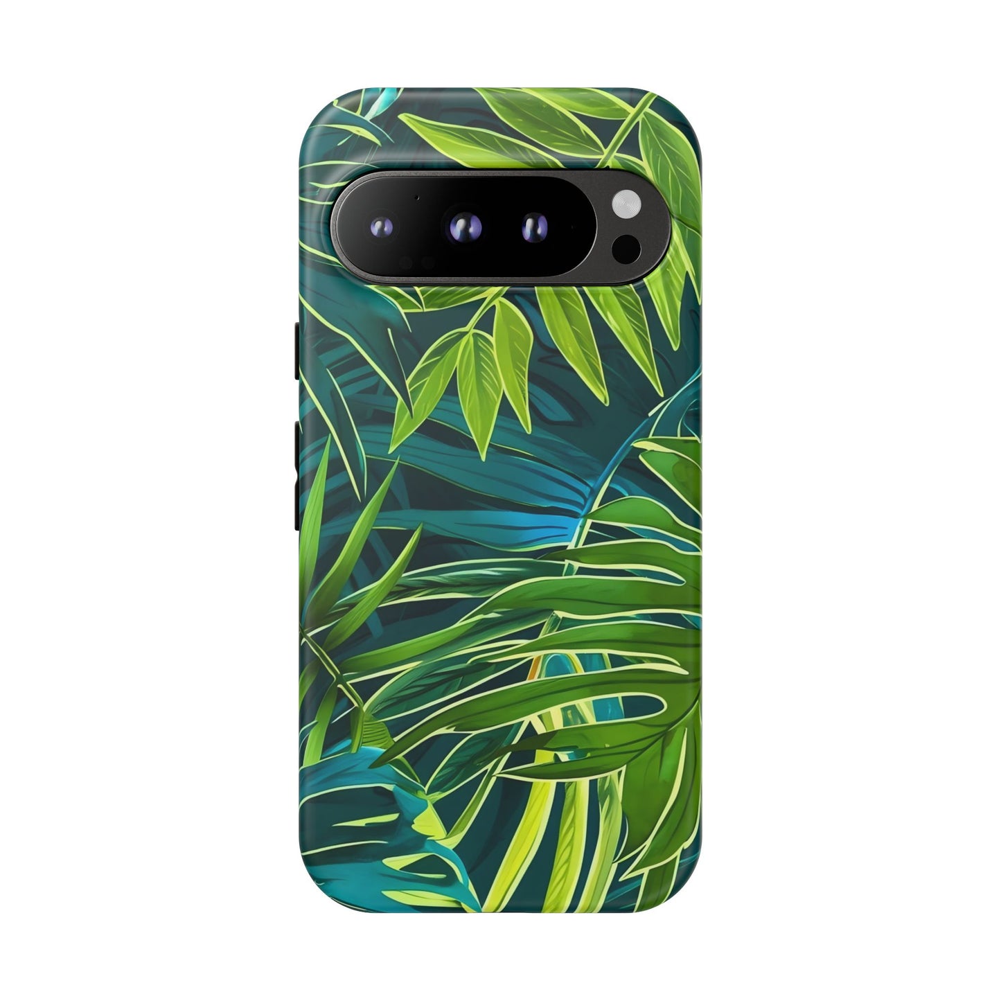 Tropical Phone Case - Durable Green Leaf Design, Eco-Friendly Gift, Trendy Accessory, Nature Lover's Case, Summer Vibes