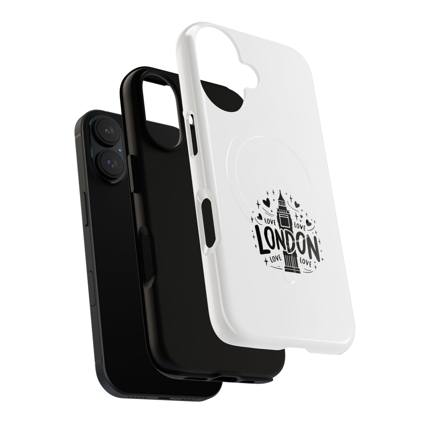 London Love Tough Magnetic Phone Cases, Durable Phone Cover, Travel Gift, London Souvenir, Protective Phone Case