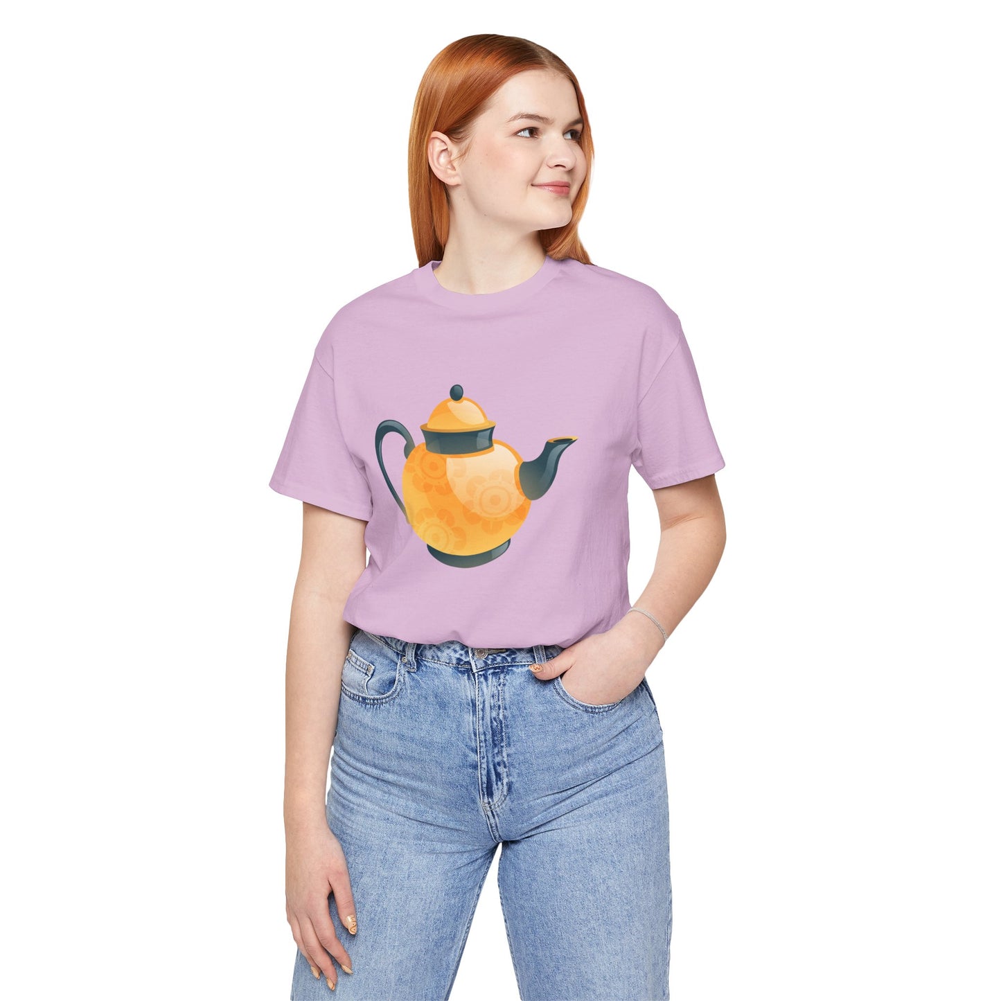 Unisex Jersey Short Sleeve Tee - Classic British Tea Kettle - Timeless Elegance in Tea Time