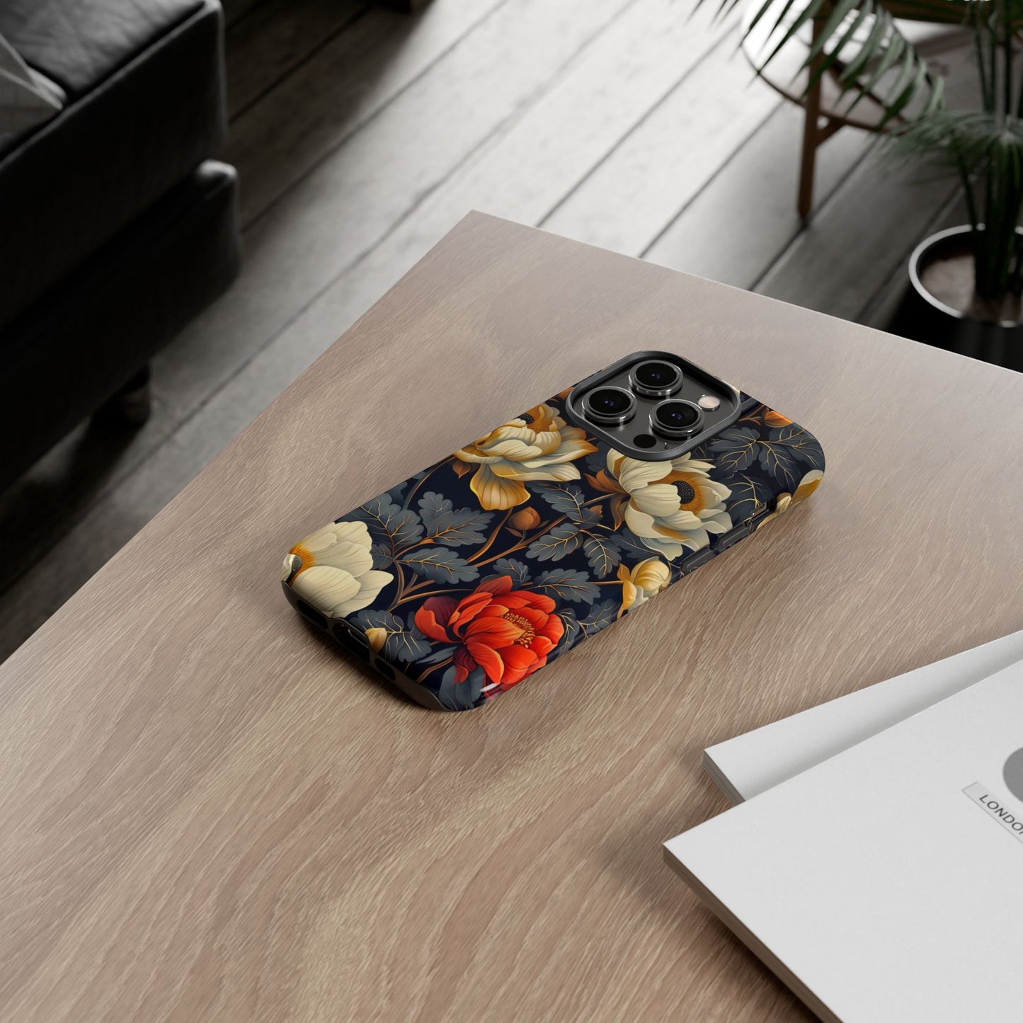 Floral Phone Case - Tough Cases, Stylish Mobile Cover, Flower Design, Holiday Gift, Trendy Accessory, Eco-Friendly Case
