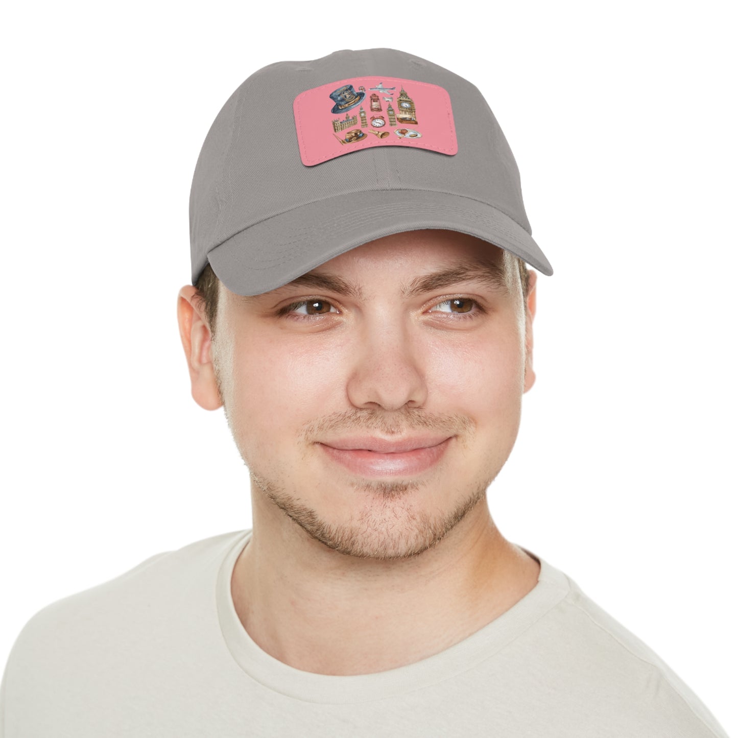 A Taste of Old Britain Dad Hat with Leather Patch (Rectangle)