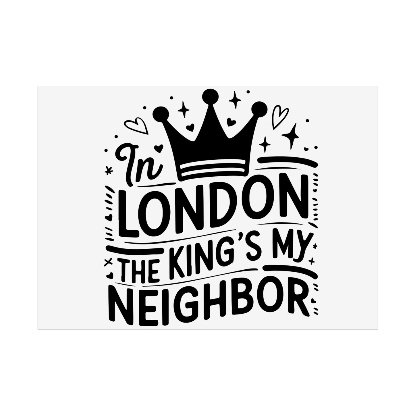London Themed Rolled Poster - Whimsical Art Print for Home Decor, Gifts, Travel Lovers, Wall Art, Inspirational Quote