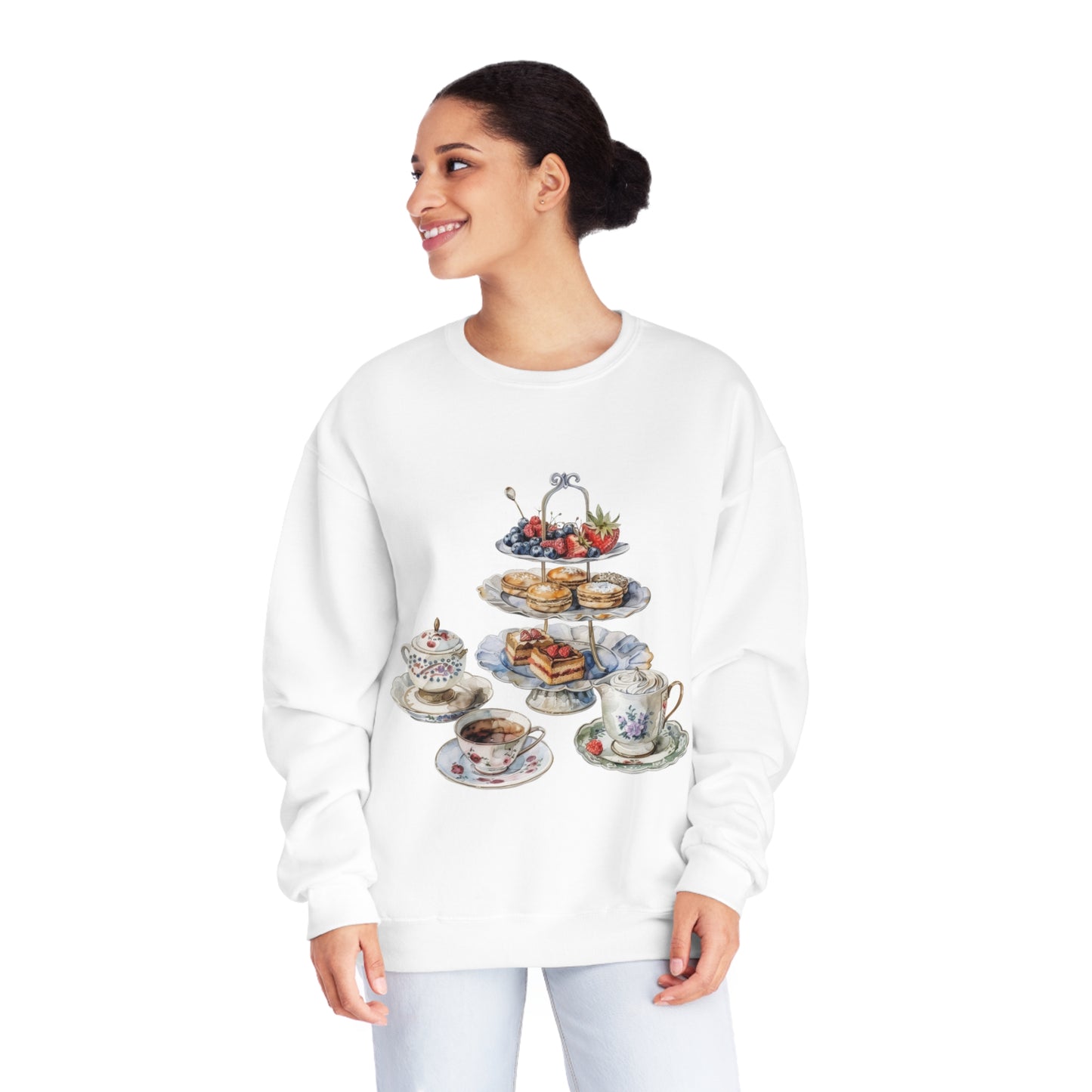 Unisex NuBlend® Crewneck Sweatshirt - Royal Treats - British Cuisine with a Regal Twist