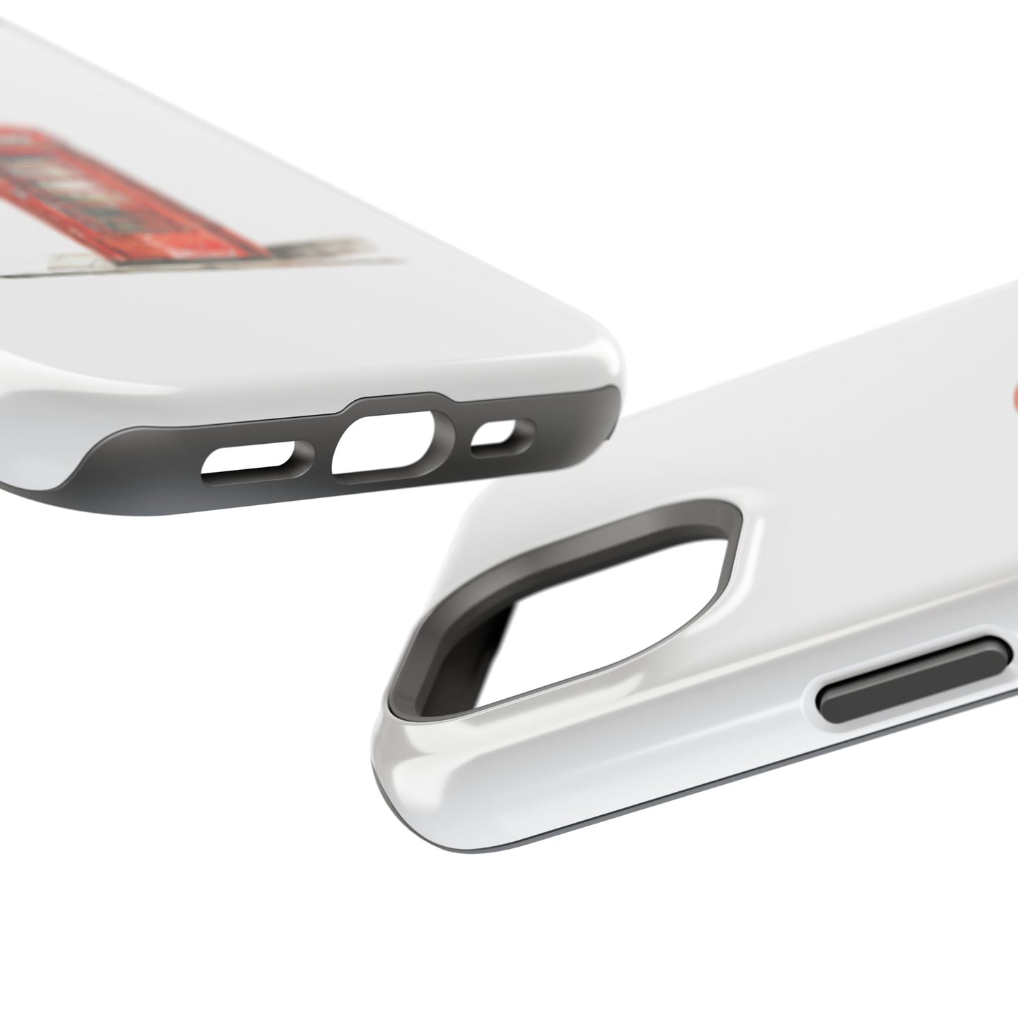 Red Telephone Booth Phone Case, Magnetic Tough Cases for Protection, Unique Gift for Phone Lovers, British Theme, Travel Accessory