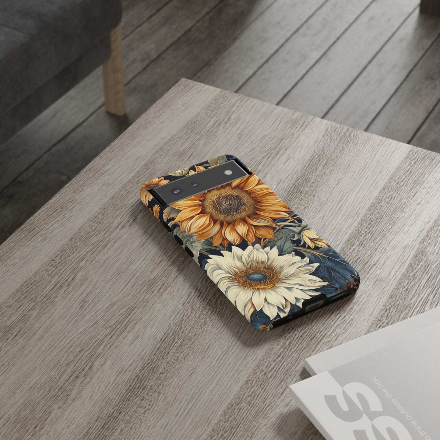 Sunflower Phone Case, Floral Tough Phone Cover, Gift for Nature Lovers, Phone Accessories, Sunflower Gifts