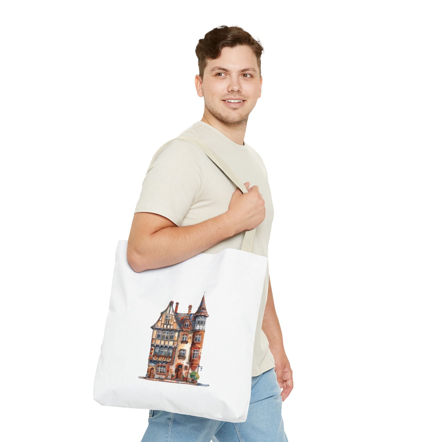 Charming Illustrated Tote Bag, Perfect for Shopping, Beach Days, Eco-Friendly, Gift for Gardeners, Art Lovers, Travel Essential