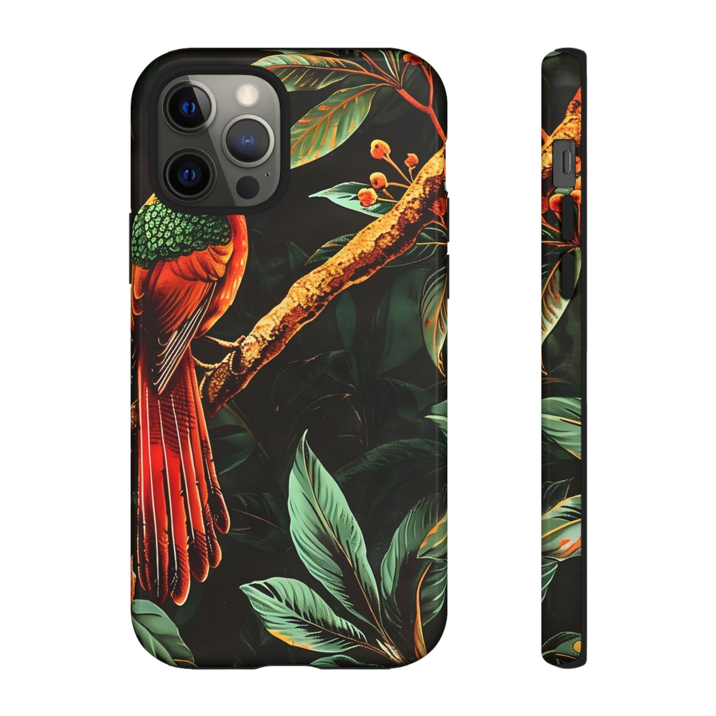 Tough Cases for Nature Lovers, Tropical Bird Phone Case, Eco-Friendly Cover, Gift for Bird Watchers, Vibrant Floral Design