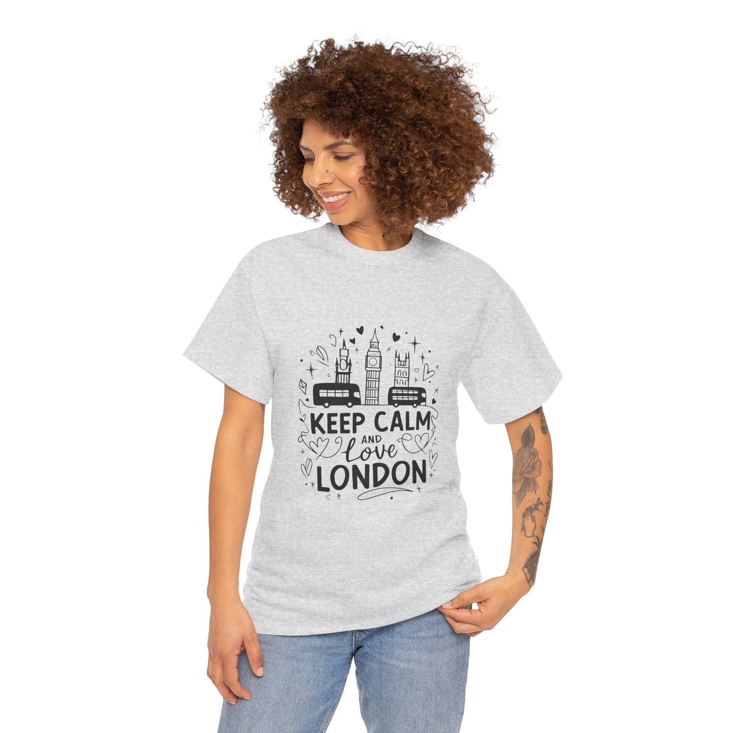 Unisex Heavy Cotton Tee - Keep Calm and Love London