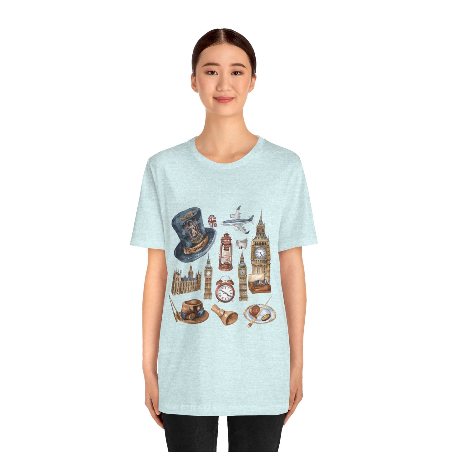 Unisex Jersey Short Sleeve Tee - Nostalgic England: Vintage Symbols & Icons