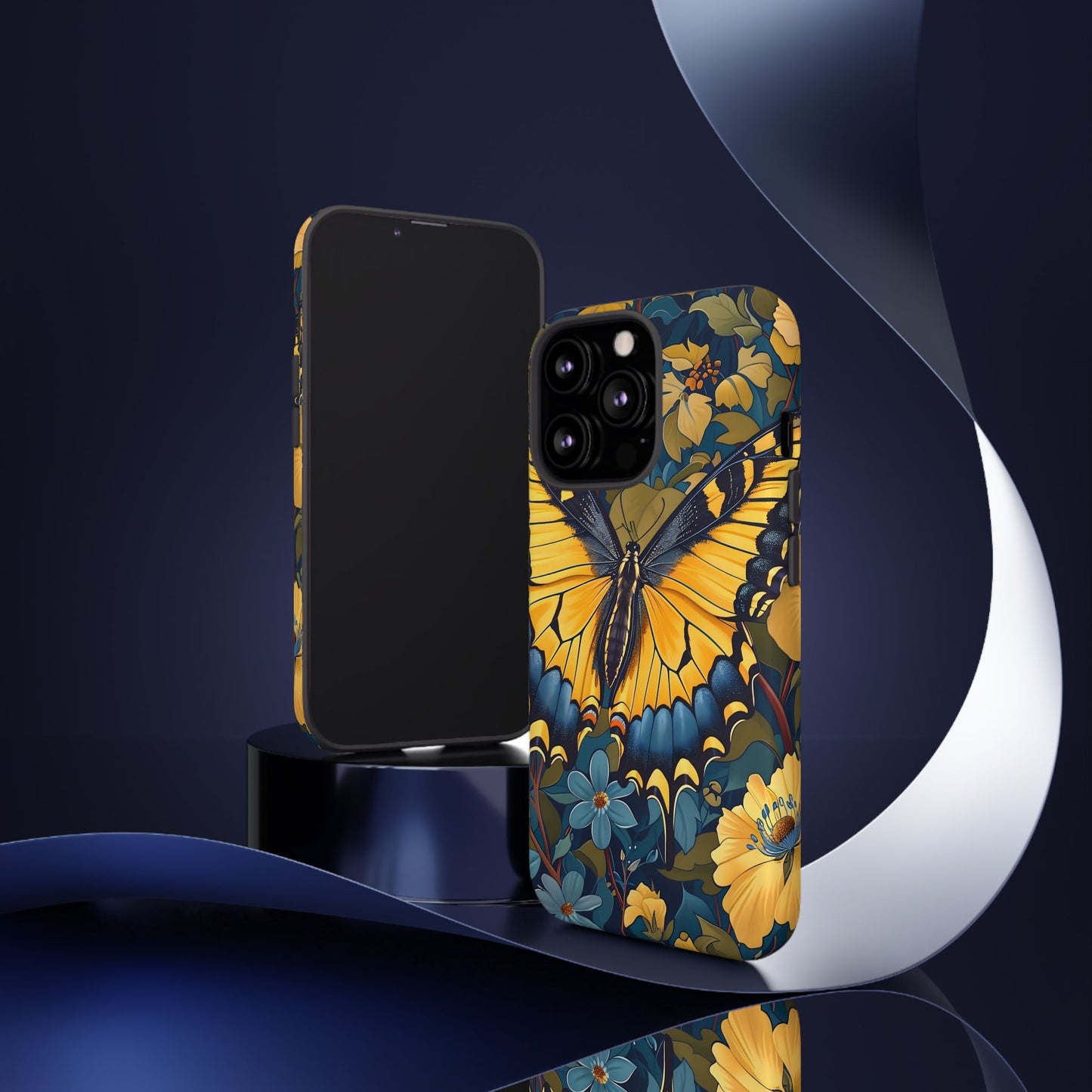 Colorful Butterfly Phone Case, Floral Design, Tough Cases, Protective Cover, Gifts for Nature Lovers, Birthday Present