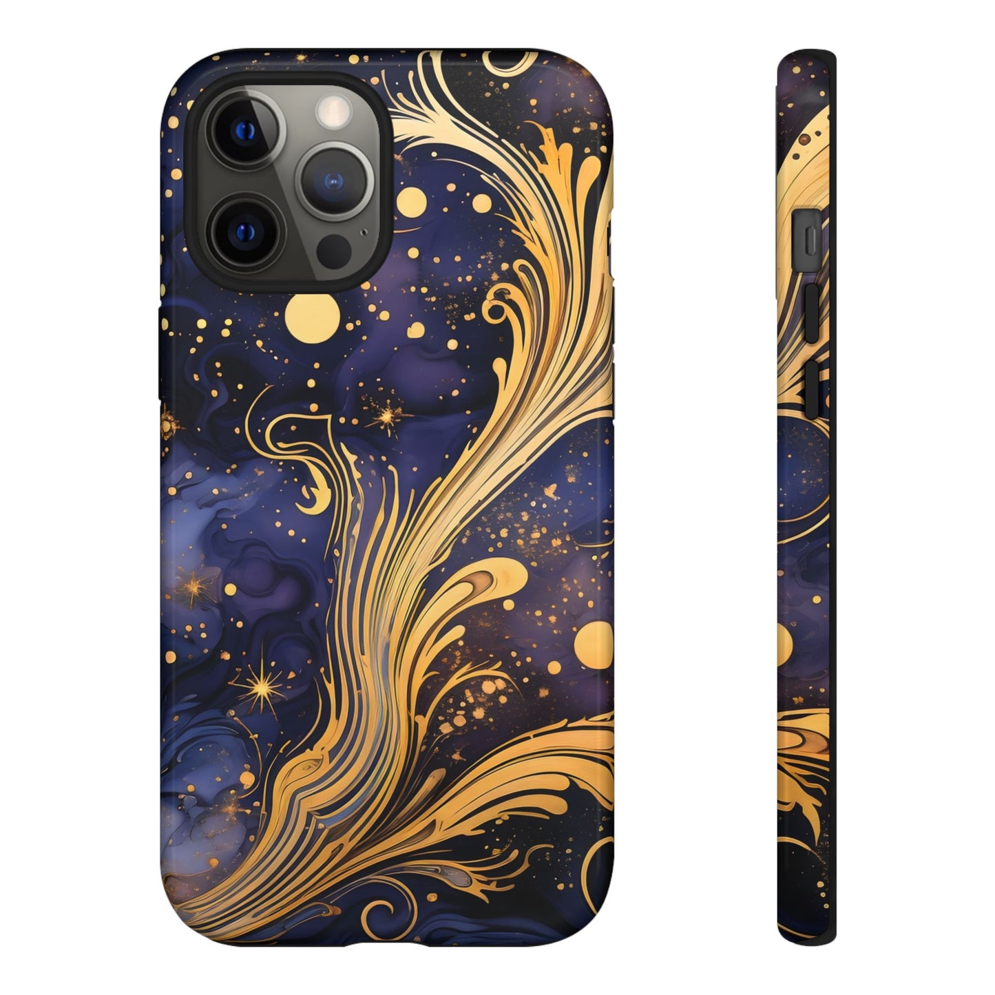 Elegant Floral Phone Case, Tough Cases for Women, Artistic Galaxy Design, Phone Cover for Cosmic Lovers, Unique Gift Idea