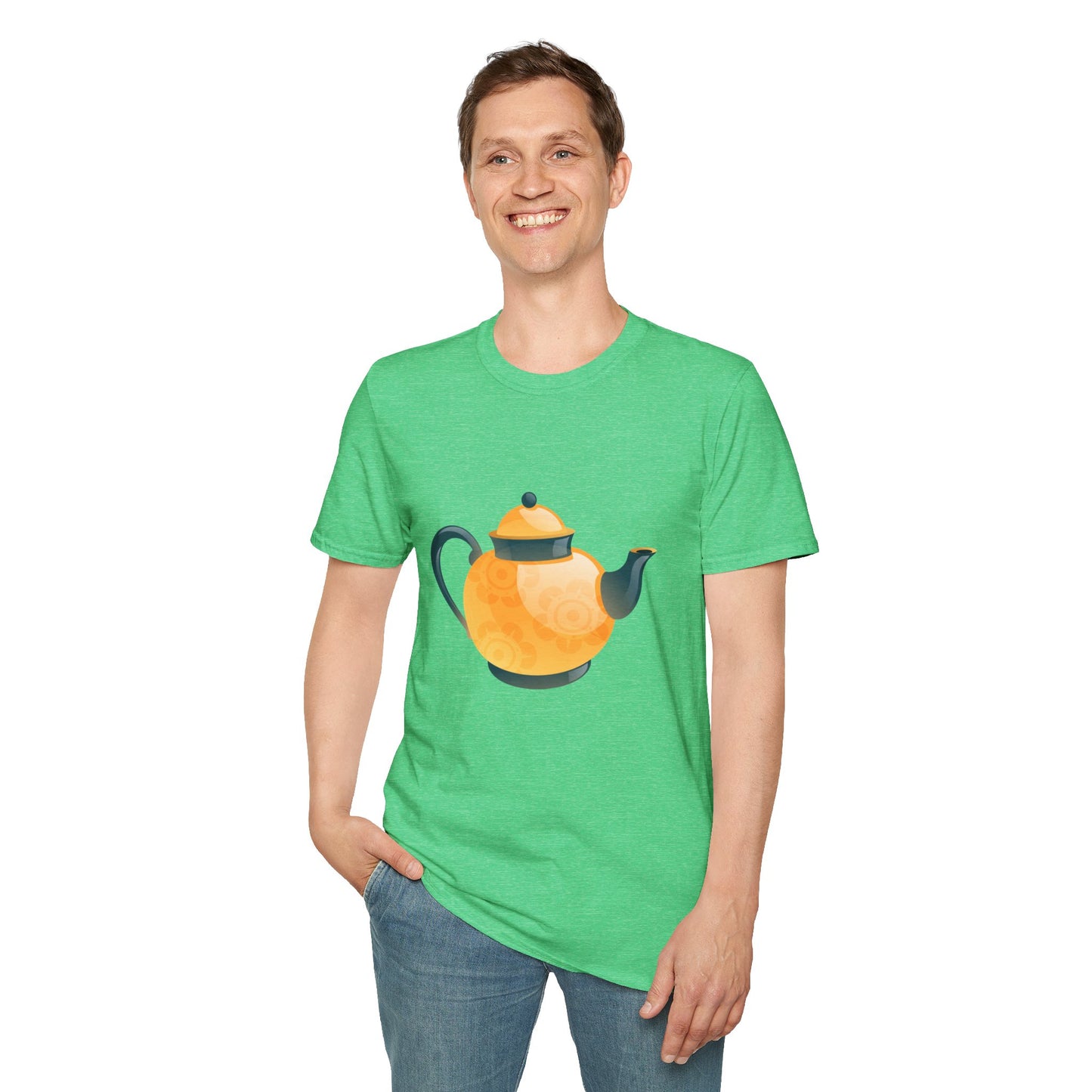 Unisex Softstyle T-Shirt - Timeless Elegance in Tea Time British Tea Kettle