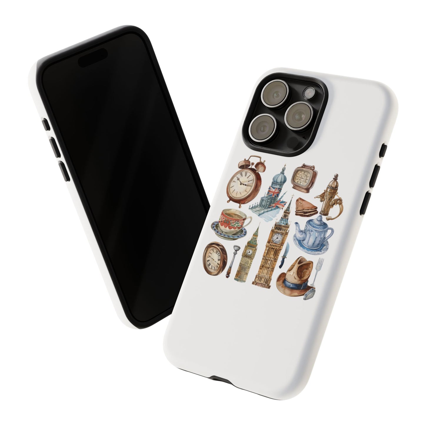 Vintage Illustrative Phone Case, Whimsical Tough Phone Cover, Gifts for Her, Unique Cell Phone Accessory