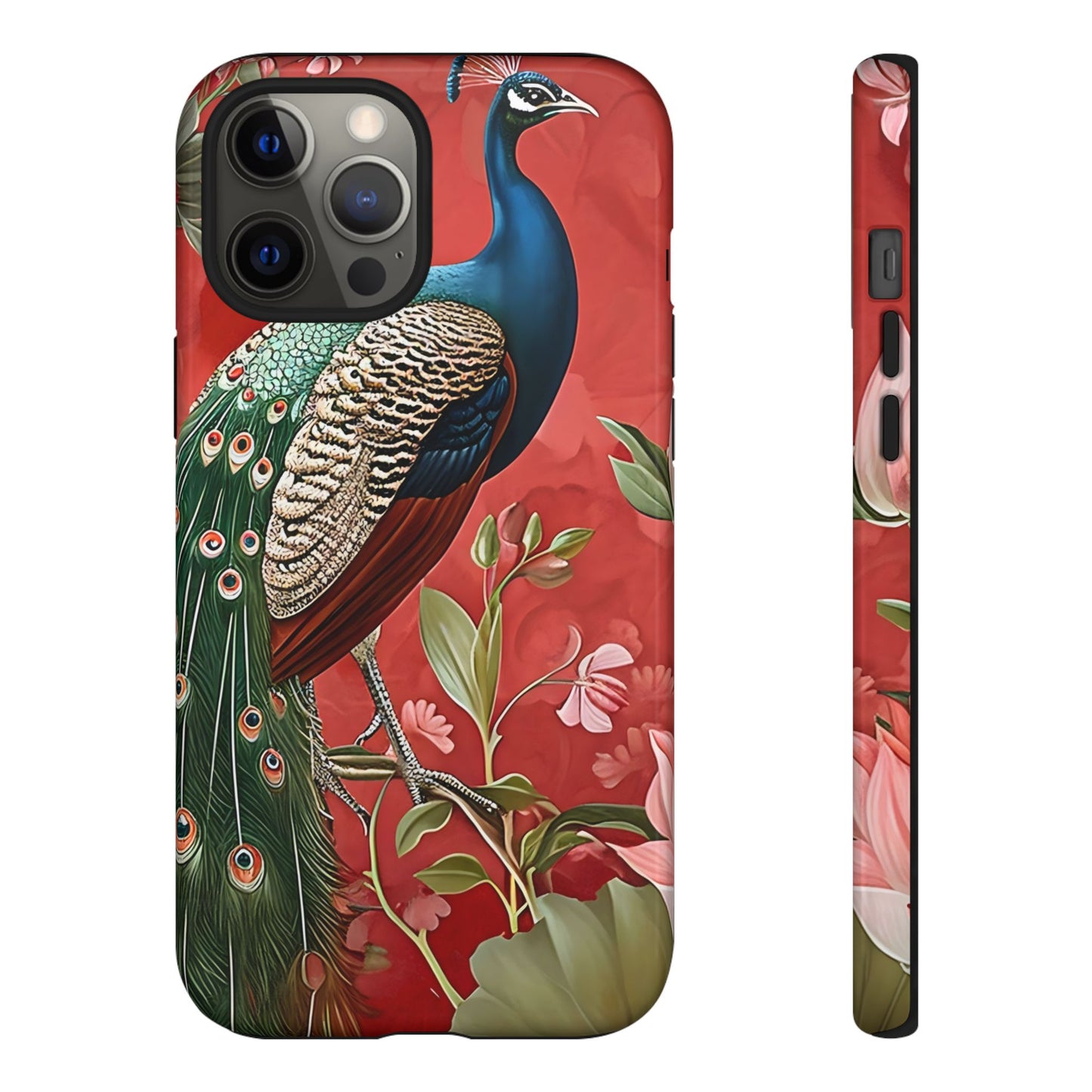 Peacock Tough Phone Case | Stylish Phone Cover, Unique Gift for Nature Lovers, Phone Accessory, Vibrant Floral Design