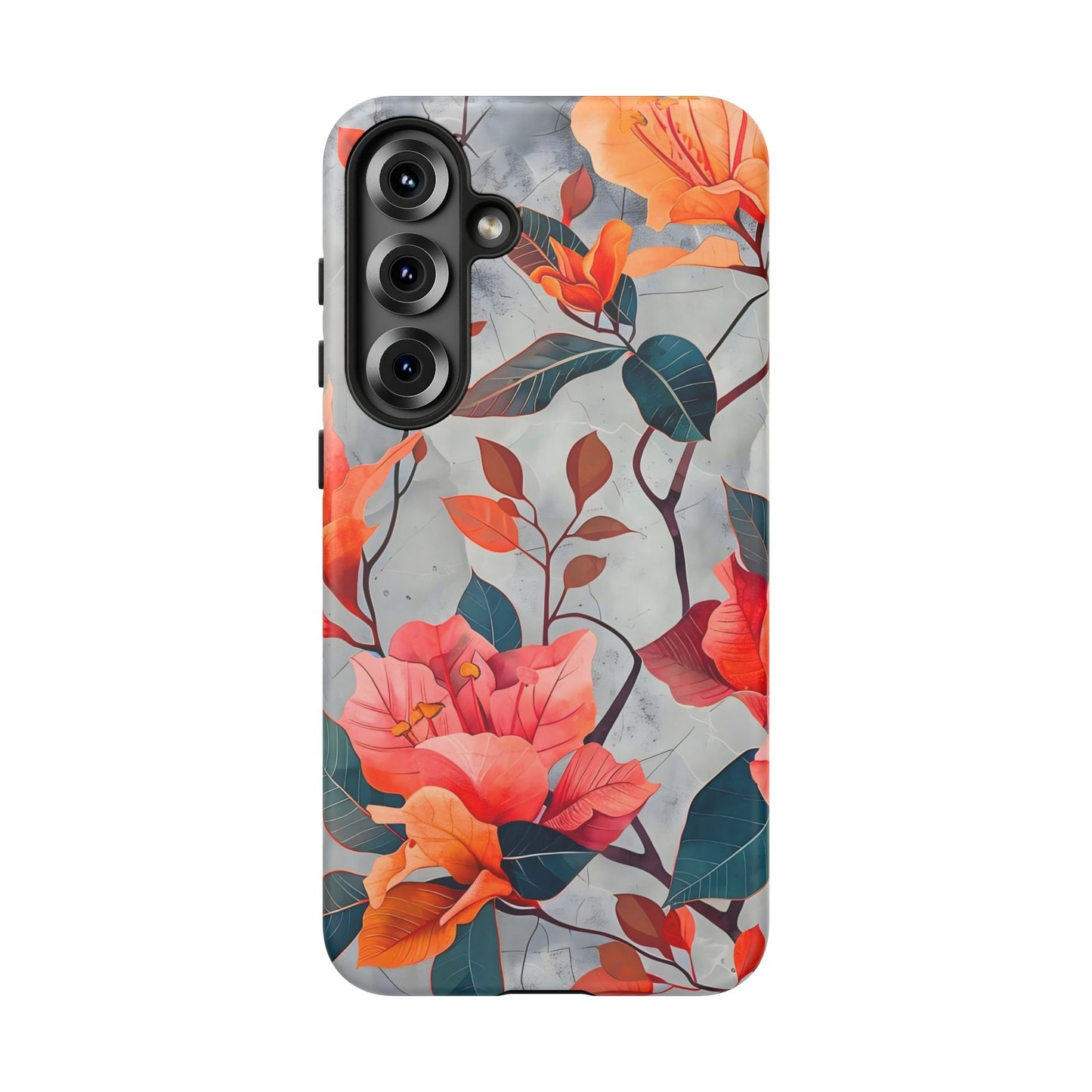 Floral Phone Case, Tough Cases, Flower Power, Gift for Her, Decorative Phone Cover, Trendy Accessories, Everyday Style