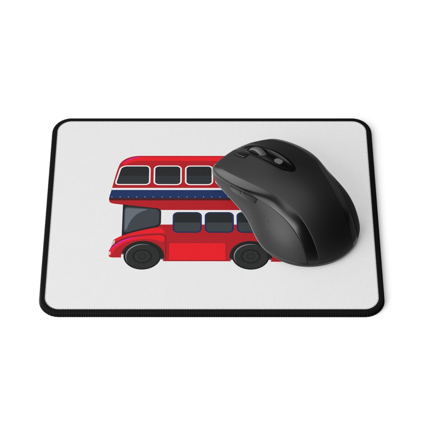 Red Double-Decker Bus Gaming Mouse Pad, Fun Office Decor, Gamer Gift, Unique Desk Accessory, Non-Slip Surface