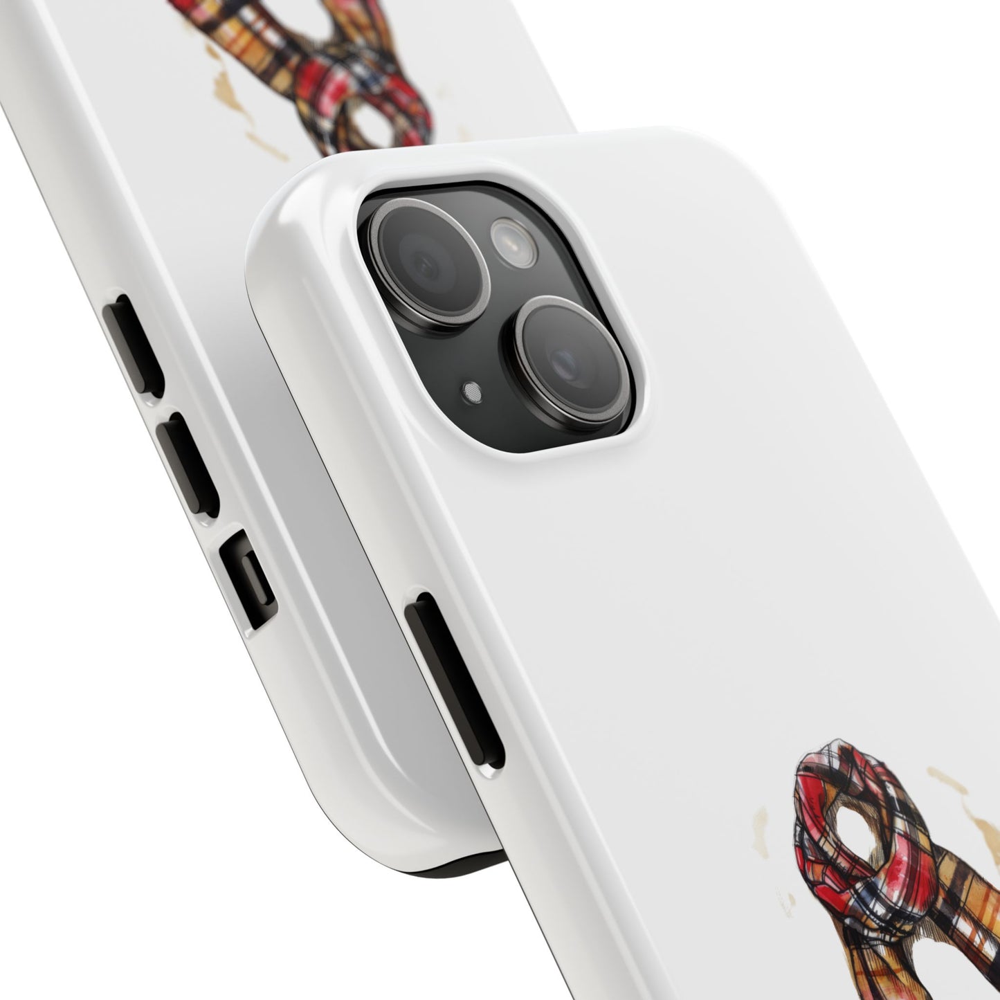 Cozy Plaid Scarf Phone Case - Tough Protection for Winter Style
