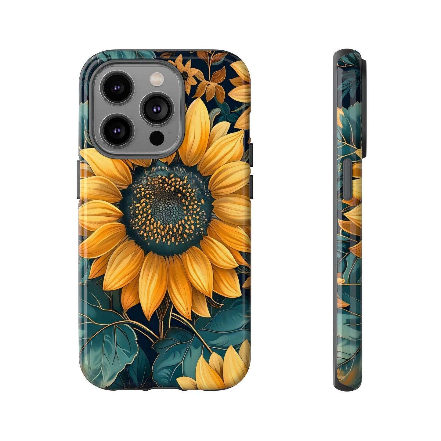Sunflower Phone Case - Bright Floral Design, Stylish Tough Cover for Sunflower Lovers, Gift for Plant Enthusiasts, Mom Gift, Nature Lovers