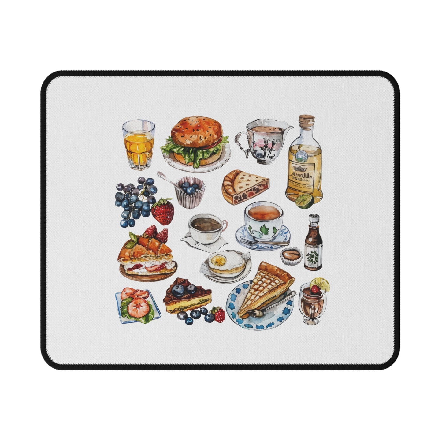 Gourmet Food Non-Slip Gaming Mouse Pad, Gamer Desk Accessories, Unique Gift for Food Lovers, Home Office Decor, Fun Gaming Gear