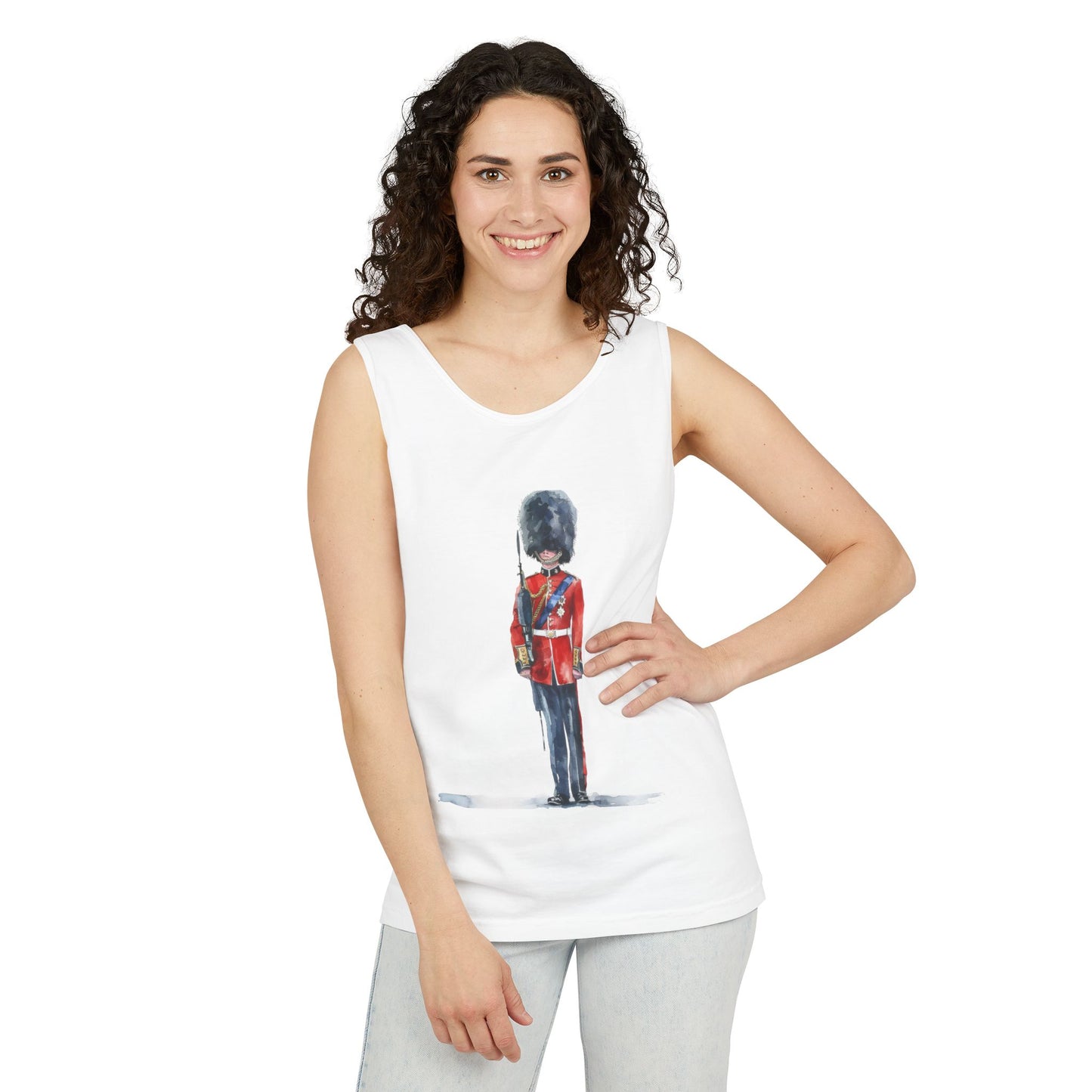 Unisex Garment-Dyed Tank Top - British Royal Guard - Iconic Symbol of Tradition and Honor