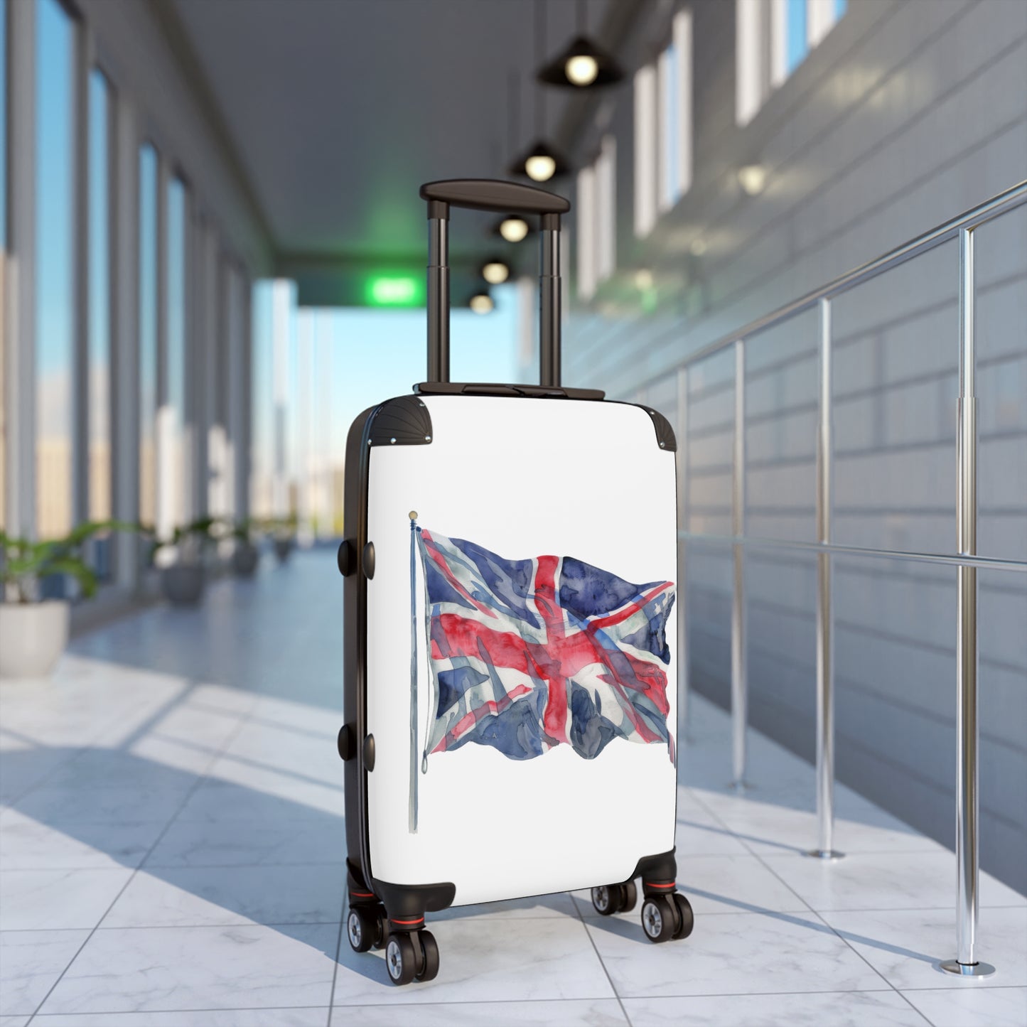Waving Union Jack Flag Suitcase