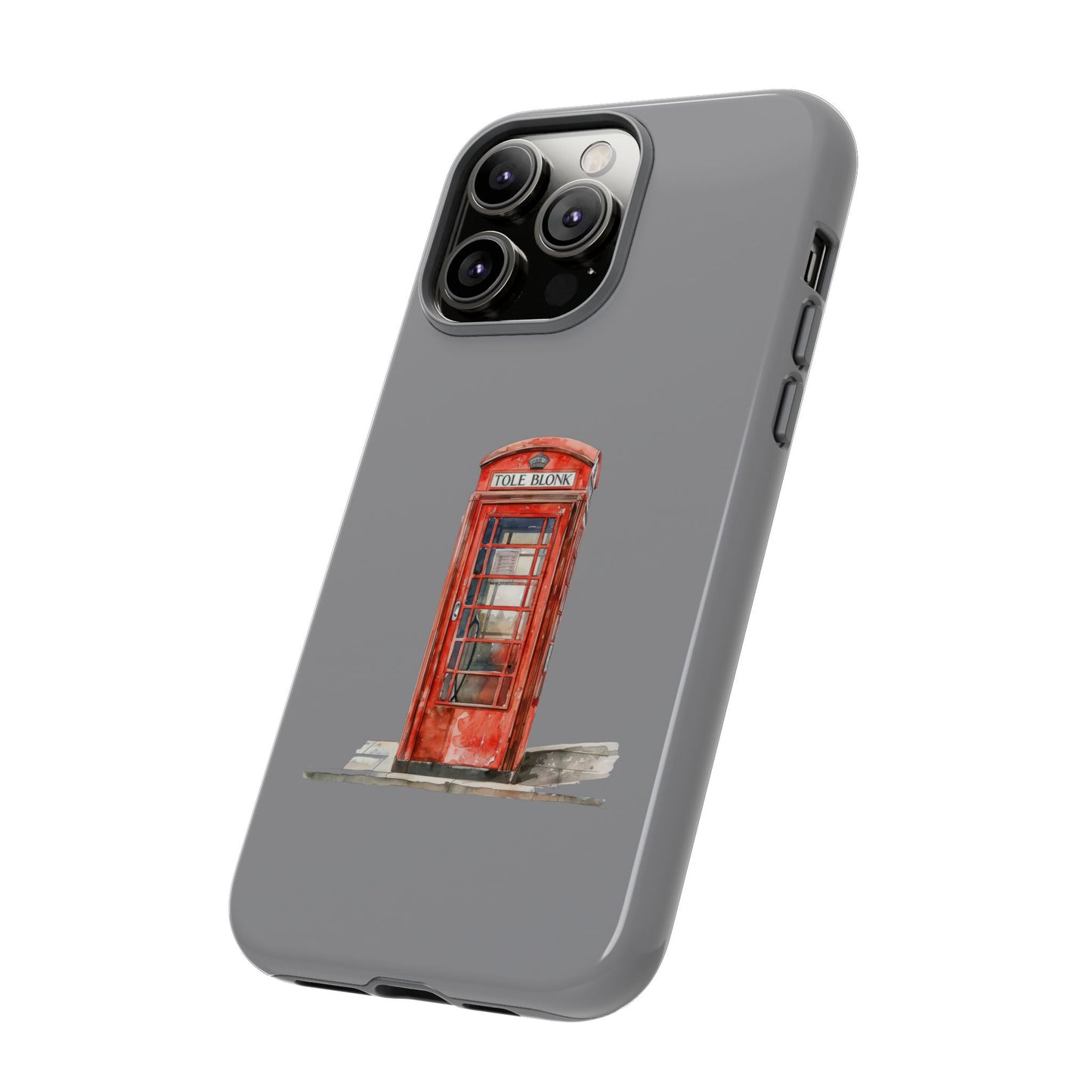 Red Phone Booth Phone Case, Vintage Style Case, Tough Cases for Gifts, Quirky Phone Accessories, Travel Lover's Gift