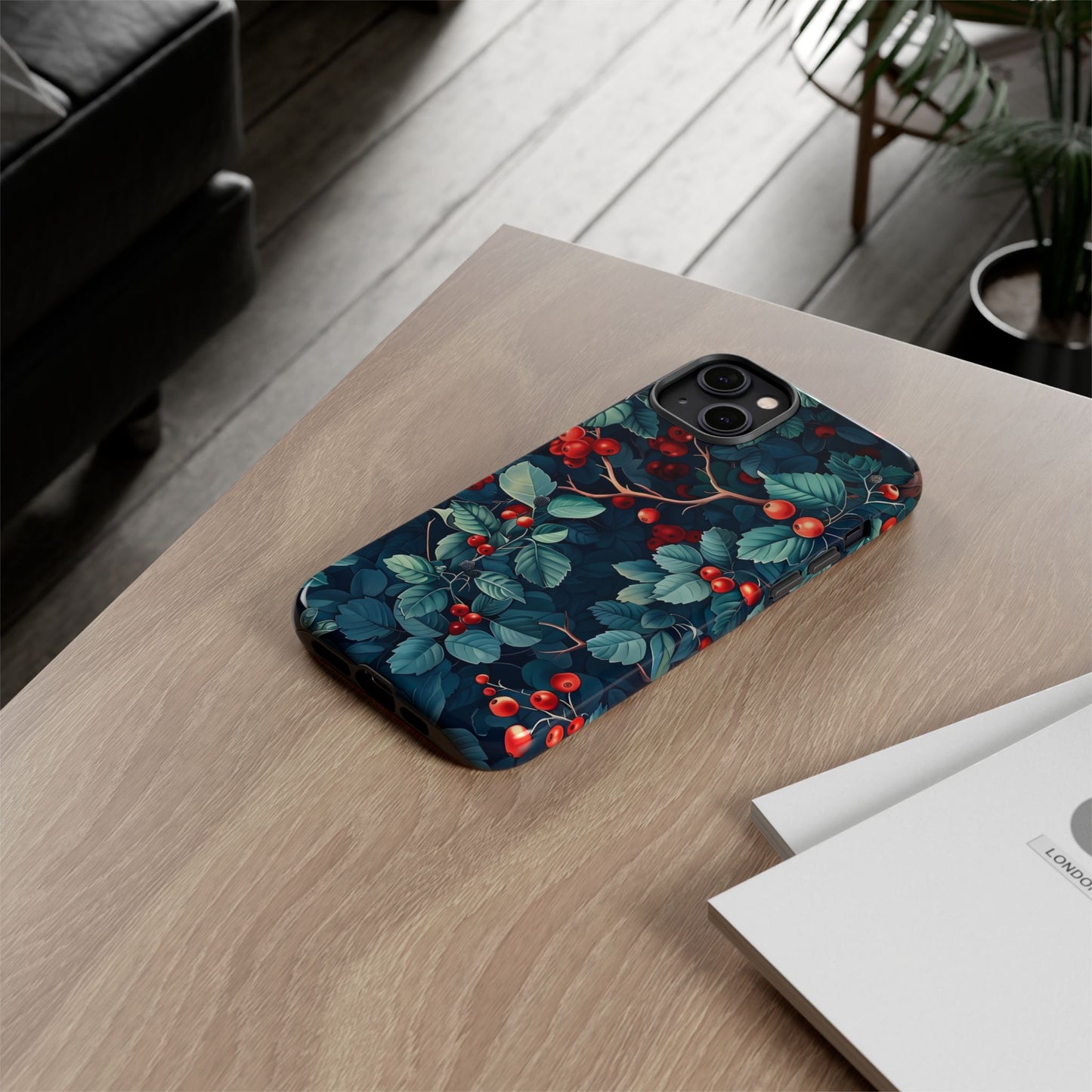 Berry Blossom Phone Case - Nature Lover's Gift, Floral Design, Cute Accessory for Spring, Unique Tech Cover, Perfect for Holidays