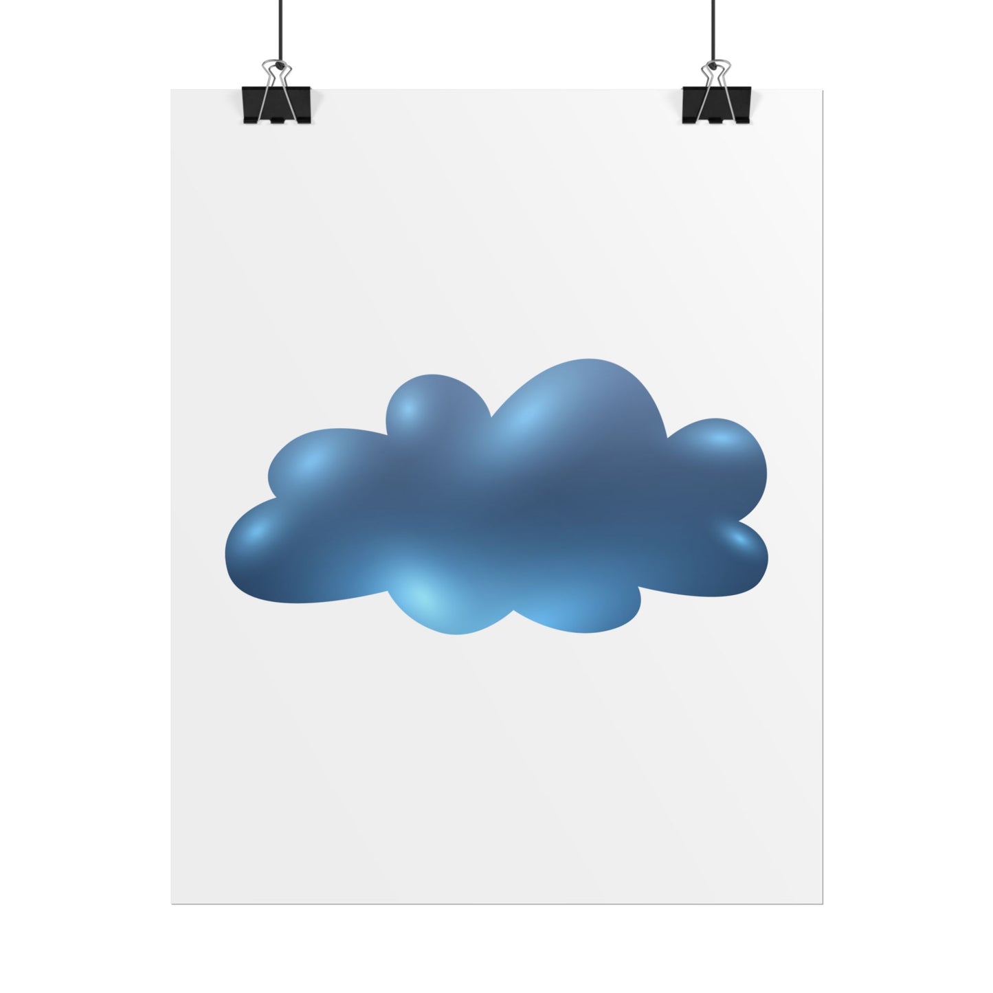 Blue Cloud Art Print, Minimalist Wall Decor, Kids Room Wall Art, Nursery Poster, Aesthetic Home Decor, Modern Art Print