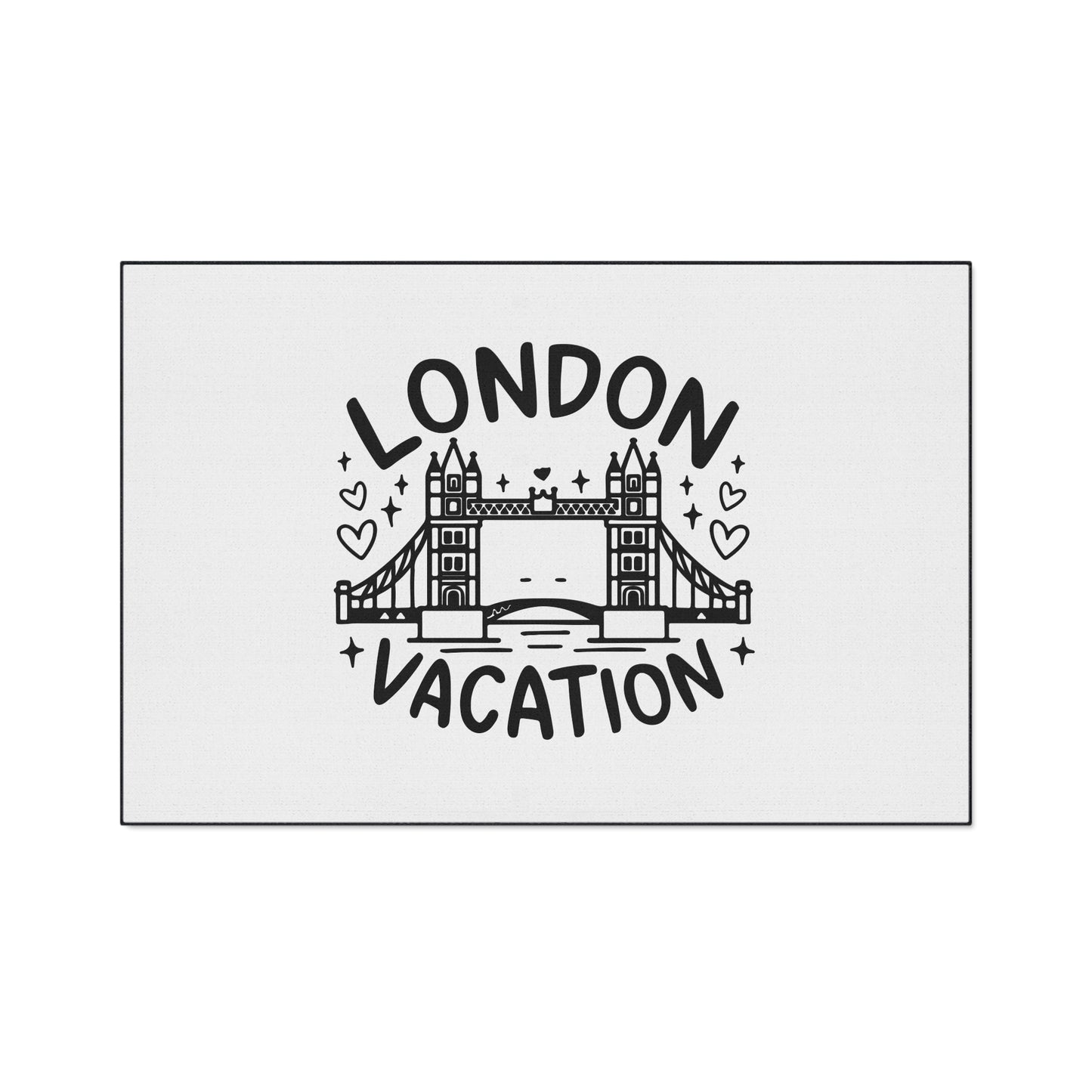 London Vacation Floor Mat, Decorative Heavy Duty Mat for Home, Travel Decor, Gift for Travelers, Kitchen & Entryway Rug