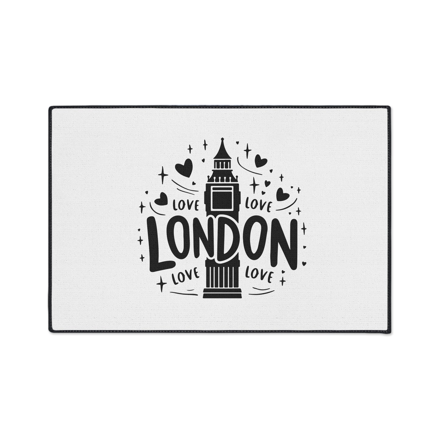 London Love Heavy Duty Floor Mat | Home Decor, Entryway Rug, Gift for Travelers, Living Room Accessory, Fun Doormat
