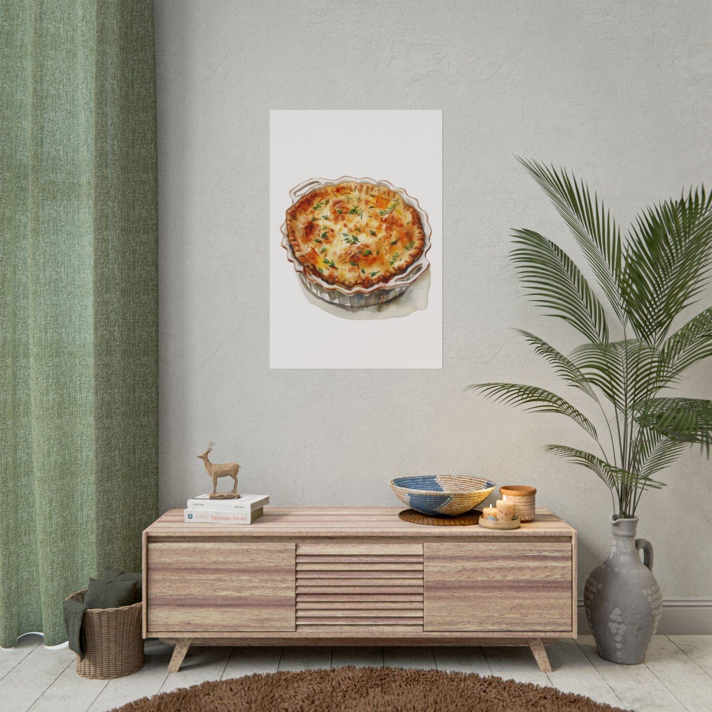 Delicious Quiche Rolled Posters for Kitchen Decor, Culinary Art, Foodie Wall Art, Gift for Chefs, Cooking Enthusiasts, Home Decor