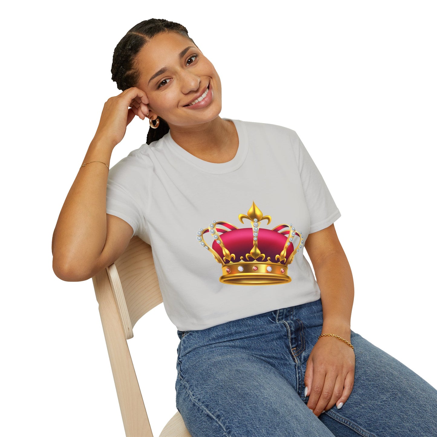 Unisex Softstyle T-Shirt - British Royal Crown Design - Iconic Symbol of Monarchy