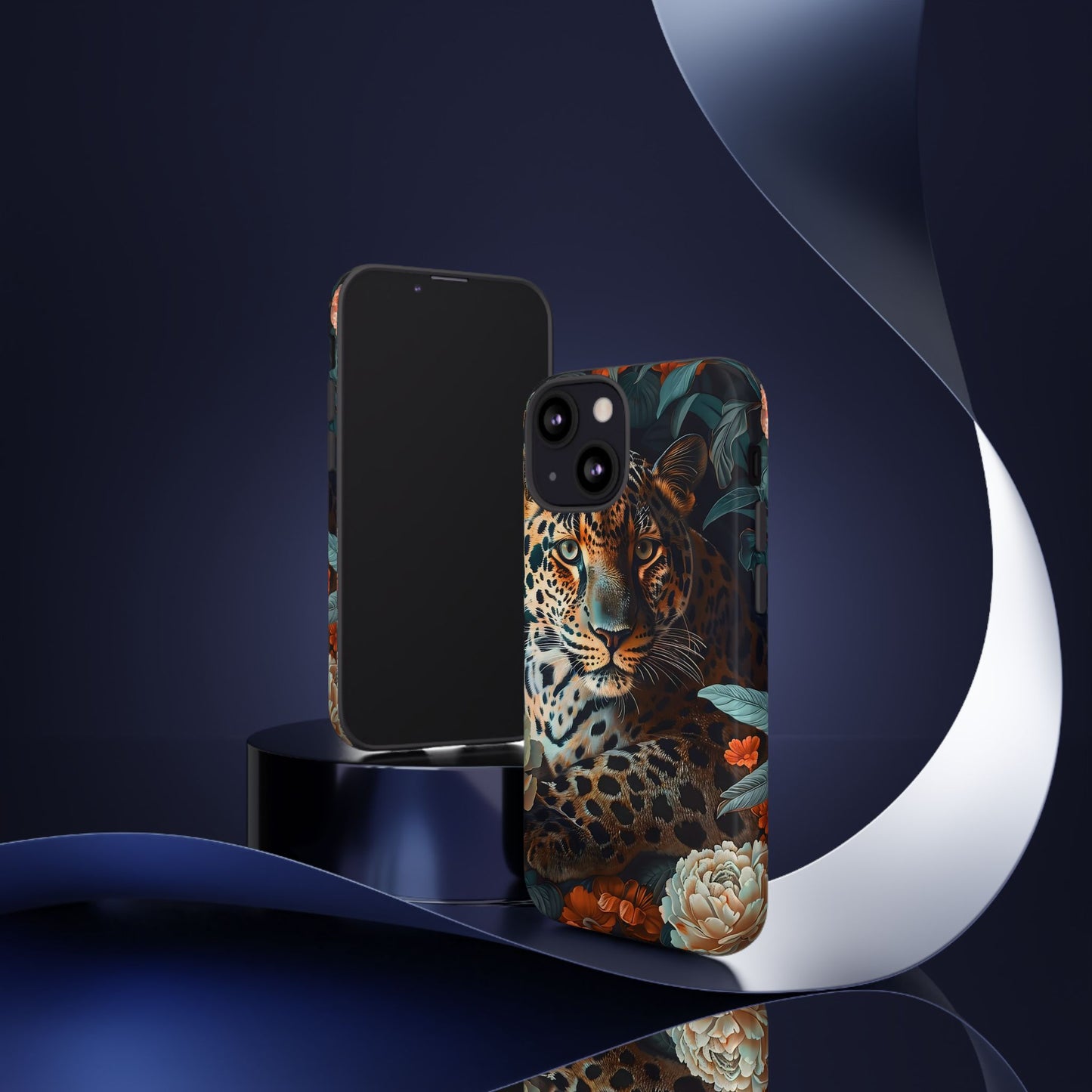 Wildlife Phone Case with Leopard Design | Tough Cases, Animal Prints, Floral Phone Cover, Gift for Nature Lovers, Unique Phone Accessories