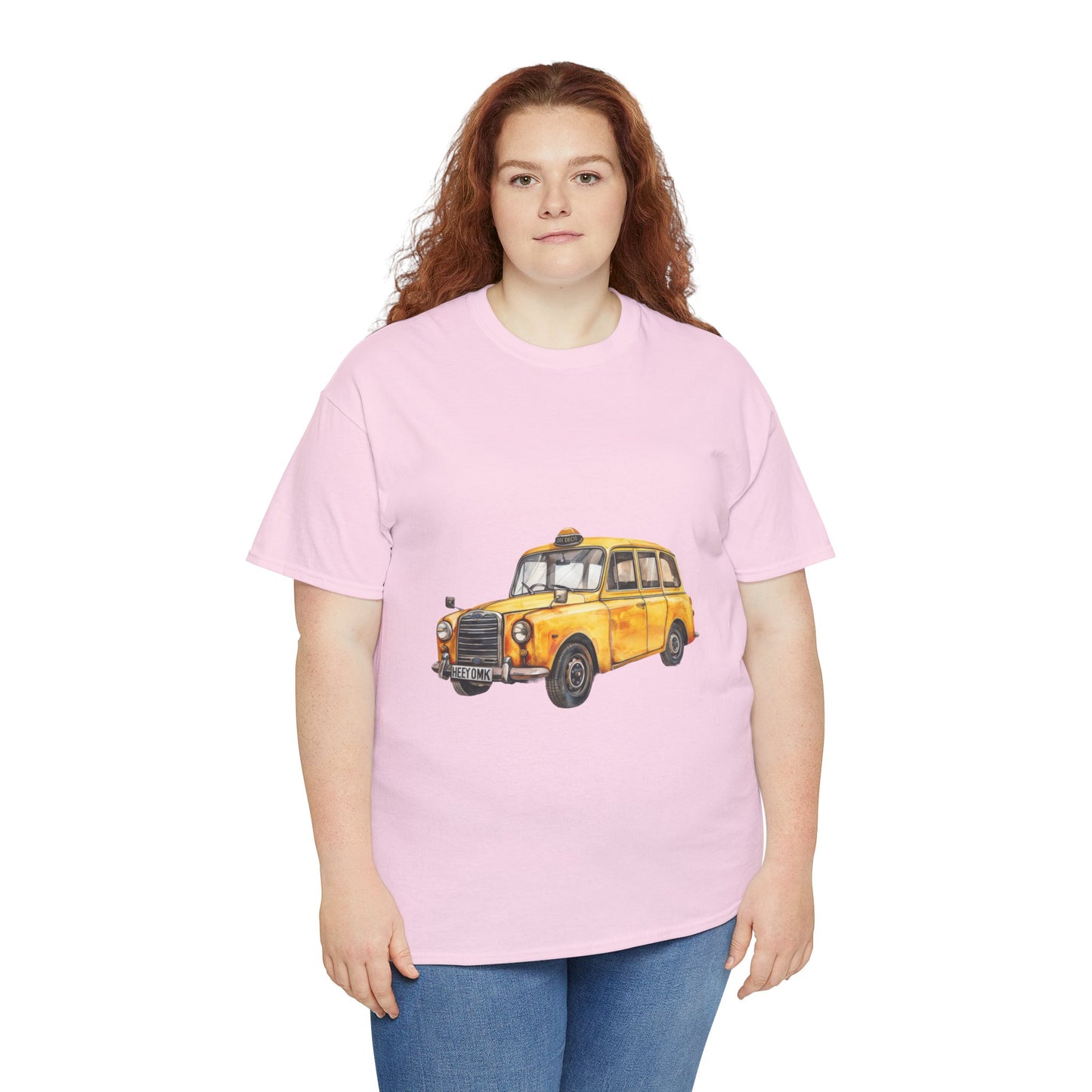 Unisex Heavy Cotton Tee - British Vintage Car - Classic Elegance and Timeless Style