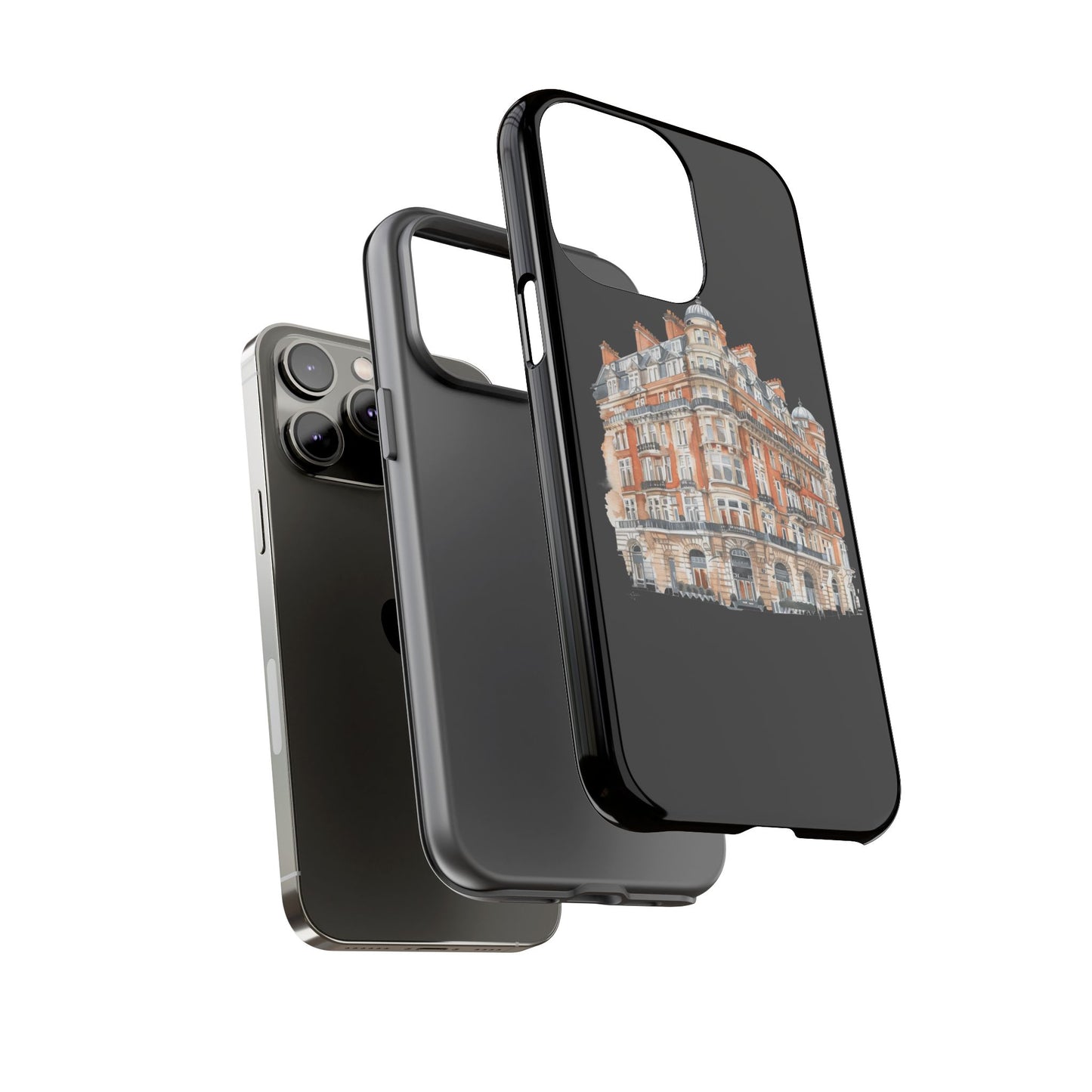 Cityscape Phone Case, Tough Phone Cover, Urban Art Case, Vintage Architecture Design, Gift for Travelers, Stylish Phone Accessory