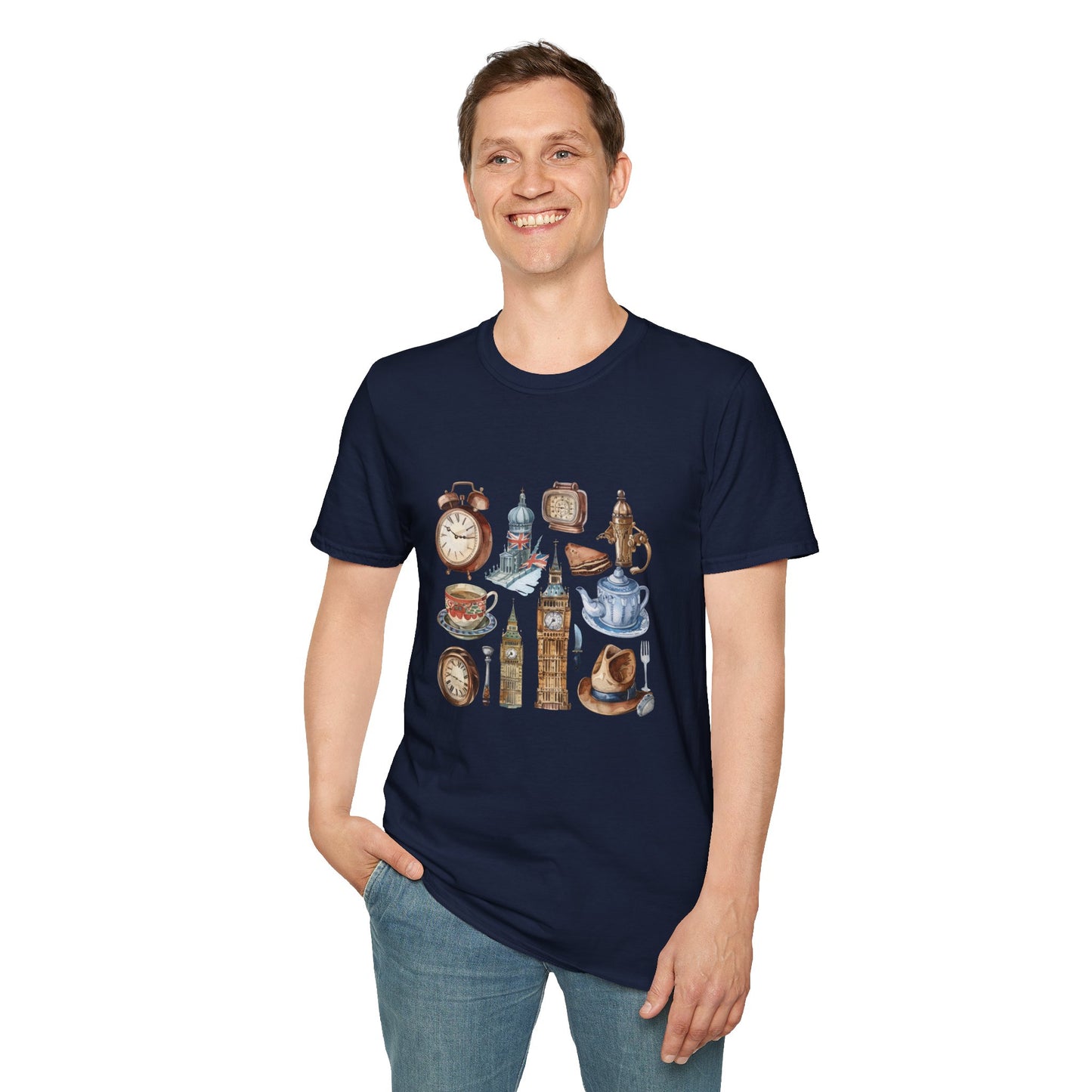 Unisex Softstyle T-Shirt - Vintage England Iconic Retro