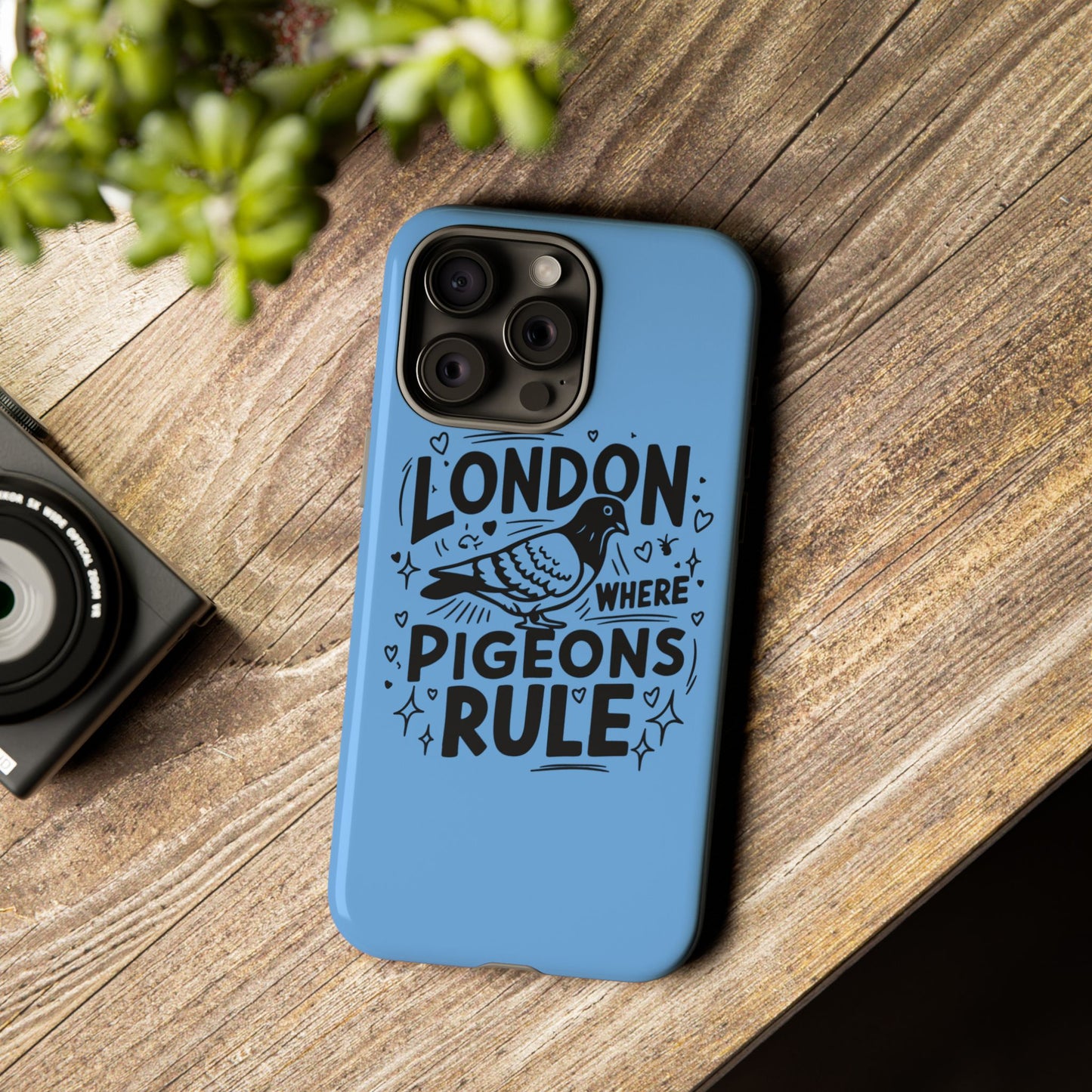 London Pigeon Phone Case, Urban Art Accessory, Tough Phone Cover, Gift for Bird Lovers, London Souvenir, Unique Cell Phone Case