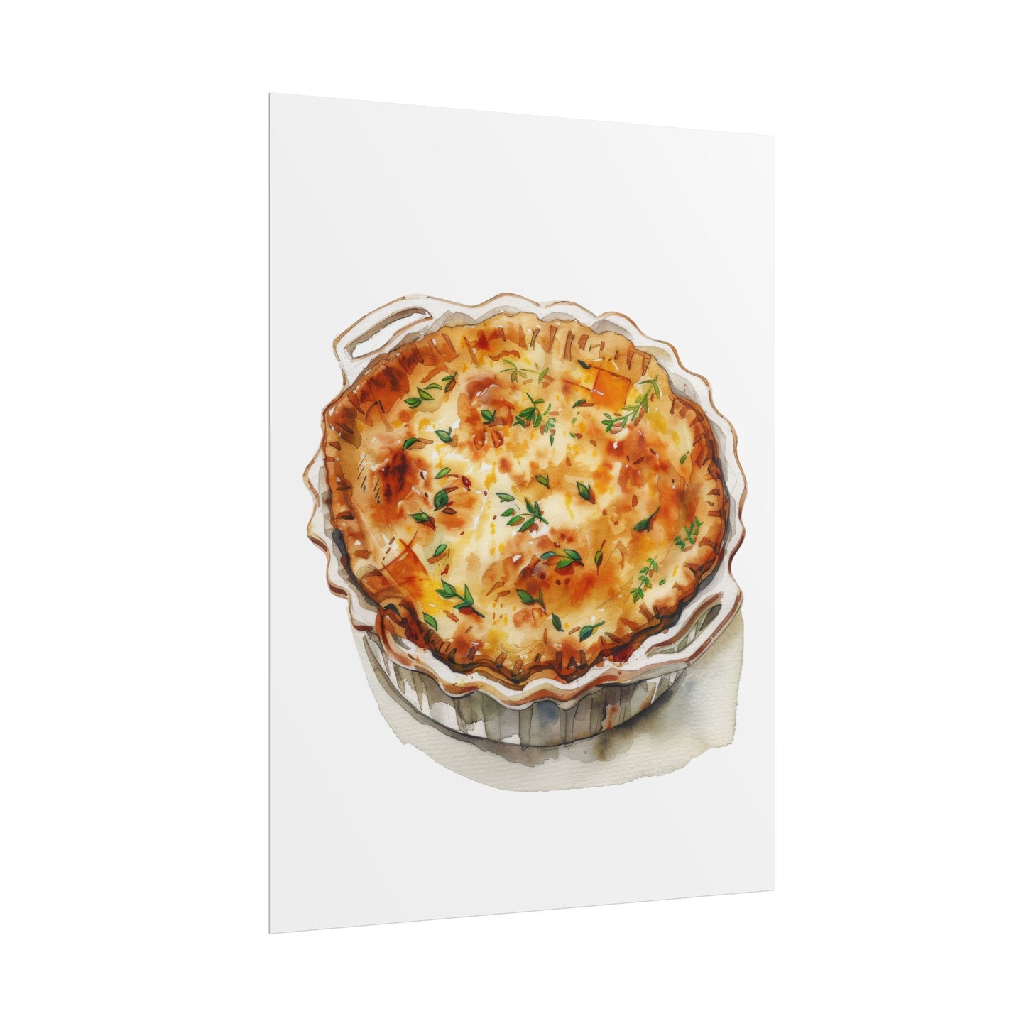 Delicious Quiche Rolled Posters for Kitchen Decor, Culinary Art, Foodie Wall Art, Gift for Chefs, Cooking Enthusiasts, Home Decor