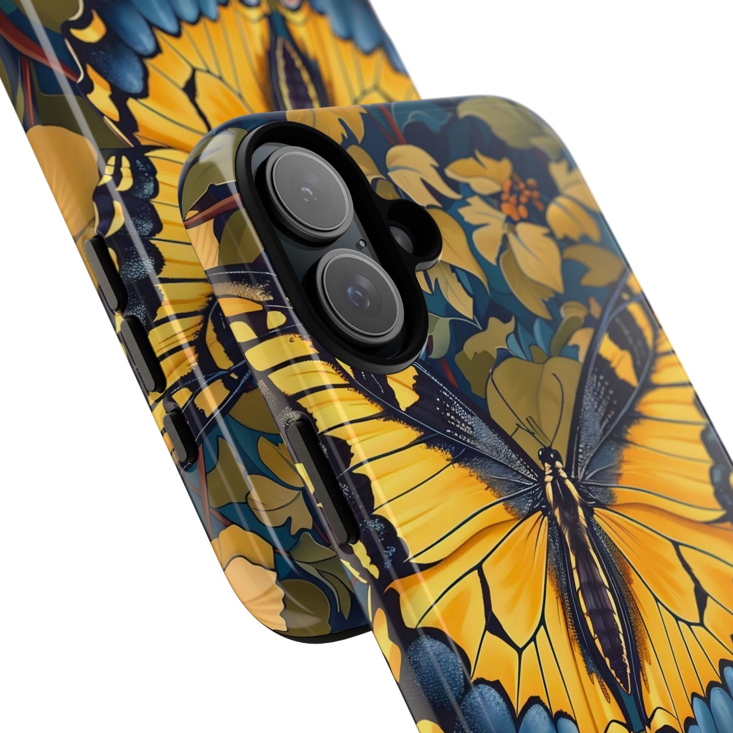 Colorful Butterfly Phone Case, Floral Design, Tough Cases, Protective Cover, Gifts for Nature Lovers, Birthday Present