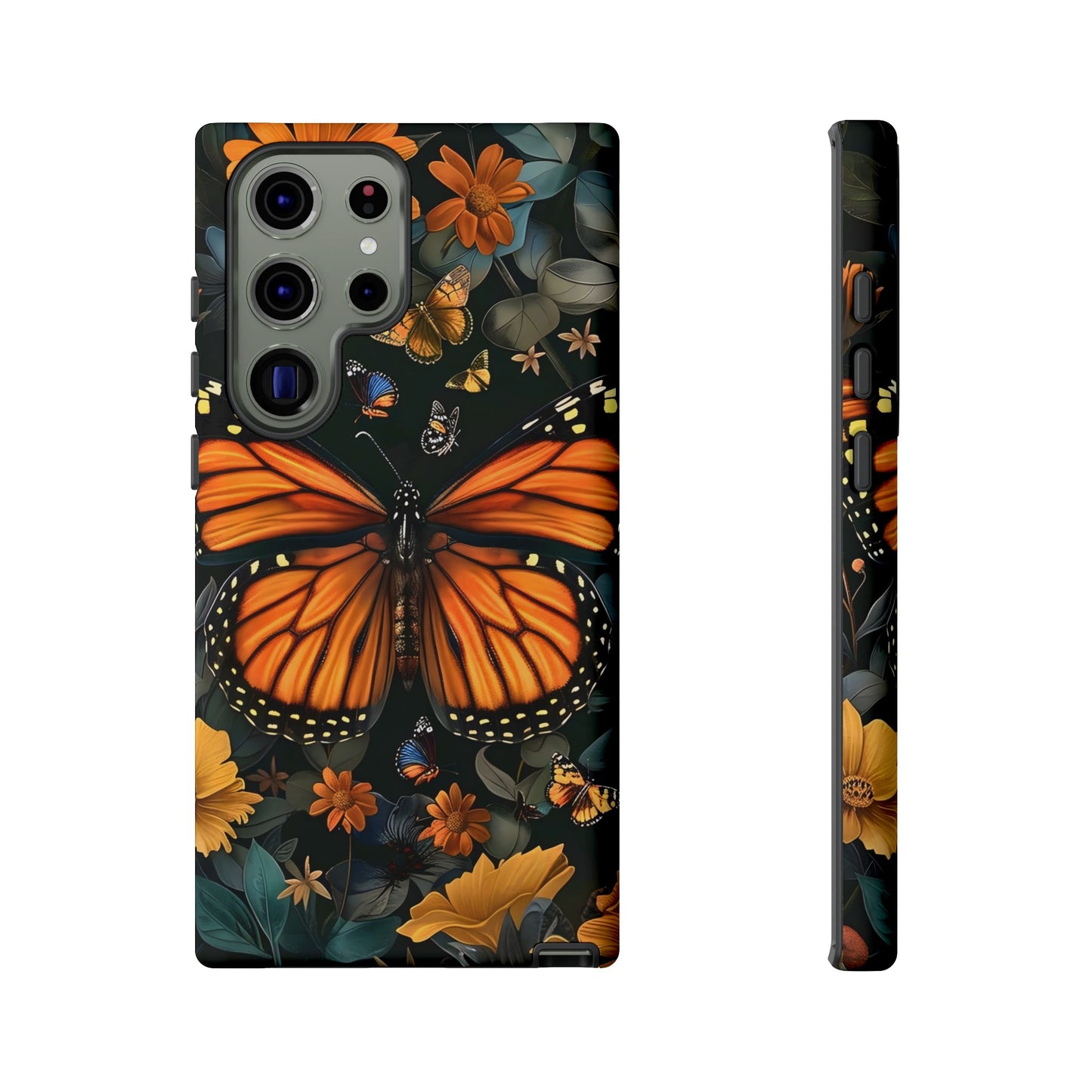 Monarch Butterfly Phone Case, Tough Cases, Nature Lover Gift, Floral Mobile Cover, Eco-Friendly Phone Accessory, Butterfly Design