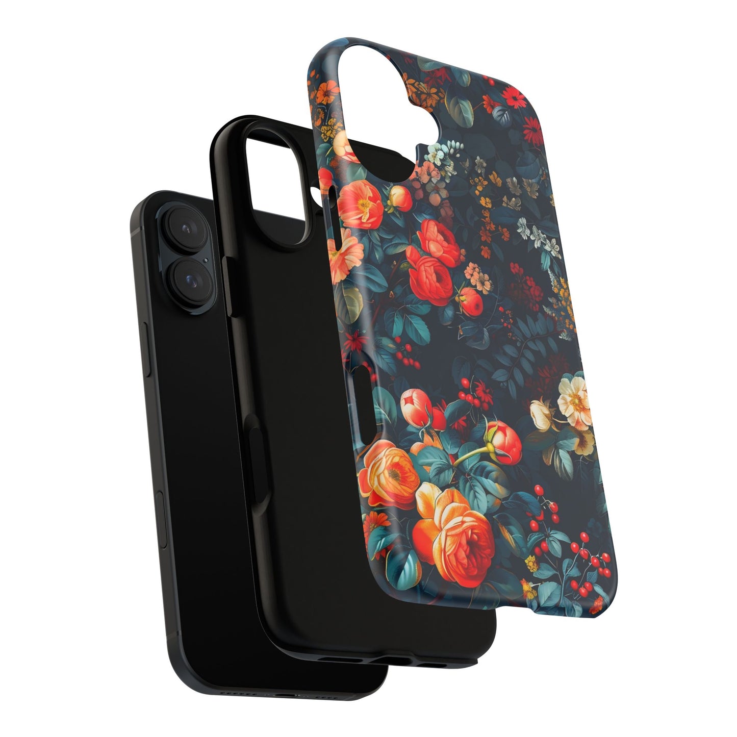 Floral Phone Case - Tough Cases, iPhone Protection, Elegant Floral Design, Gift for Her, Stylish Tech Accessory