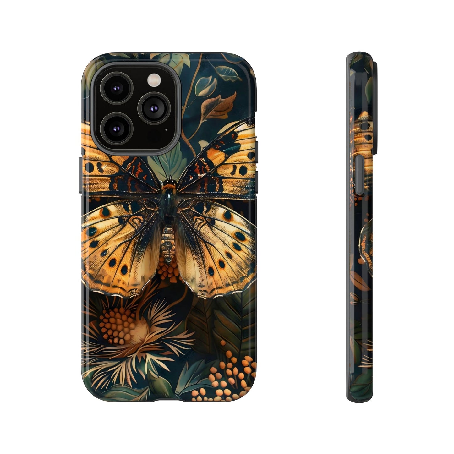 Butterfly Floral Phone Case, Tough Cases, Protective Cover, Unique Gift, Nature Lover, Art Print, Spring Decor