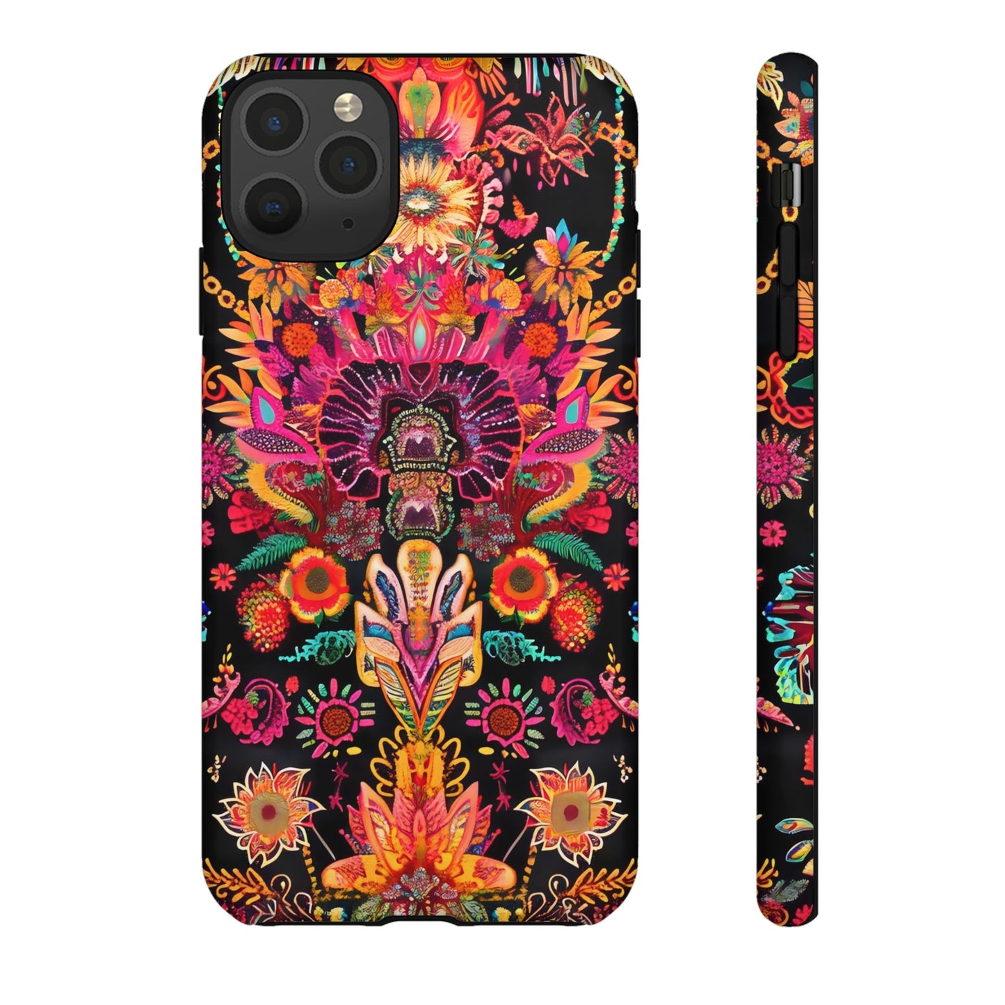 Colorful Floral Phone Case, Tough Cases, Unique Phone Cover, Boho Style Accessory, Gift for Her, Trendy Smartphone Protection
