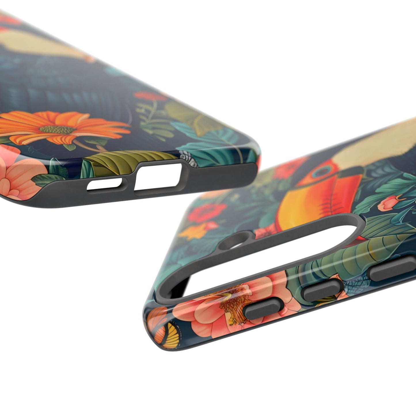 Tropical Toucan Phone Case - Cute Animal Design, Nature Lover Gift, Floral Pattern, Bird Lover Accessory, Summer Vibes