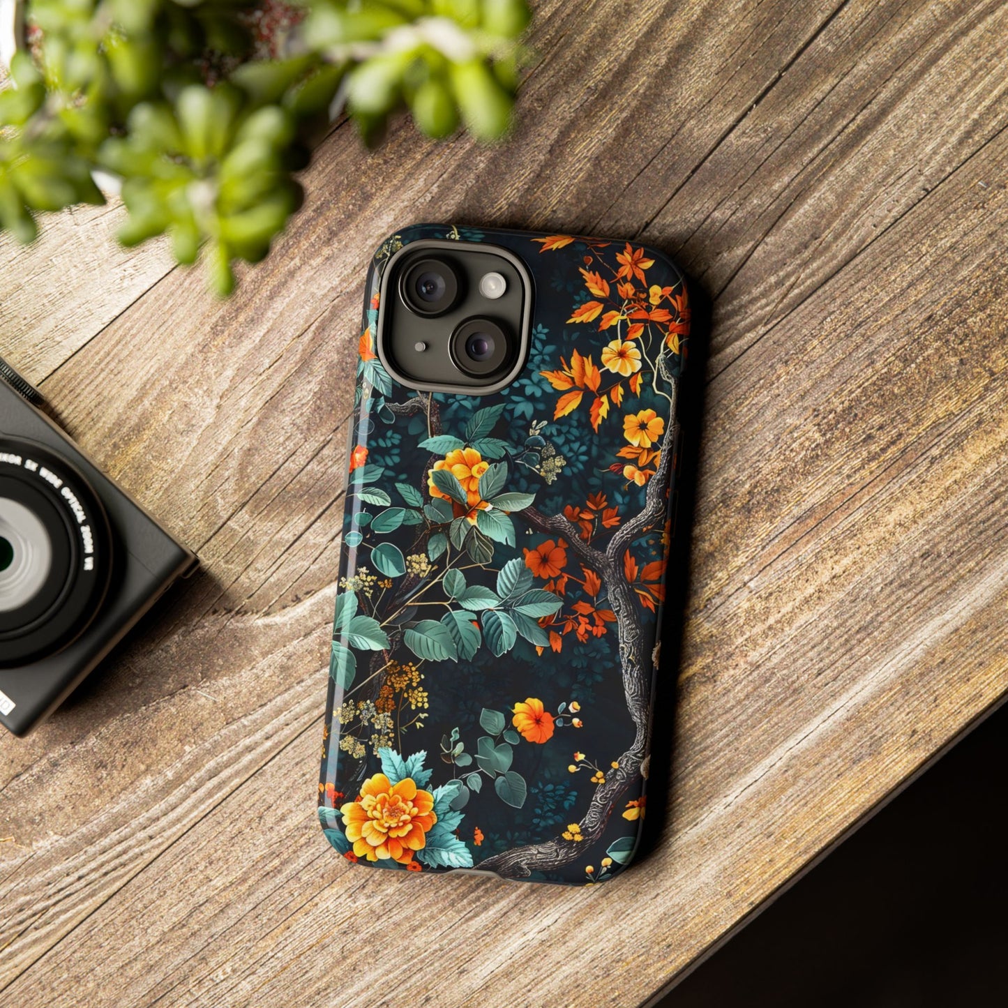 Floral Phone Case | Tough Cases, Protective Cover, Gift for Her, Autumn Vibes, Floral Phone Accessory, Unique Design