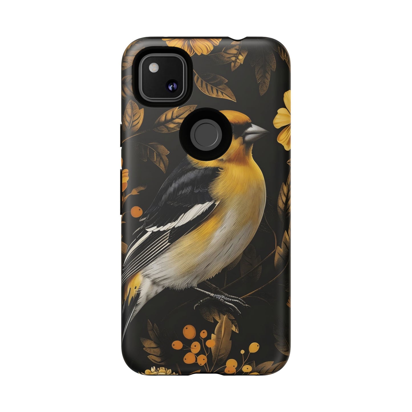 Elegant Bird Phone Case - Tough Cases, Phone Accessories, Wildlife Gifts, Nature Lover, Floral Design, Unique Cases