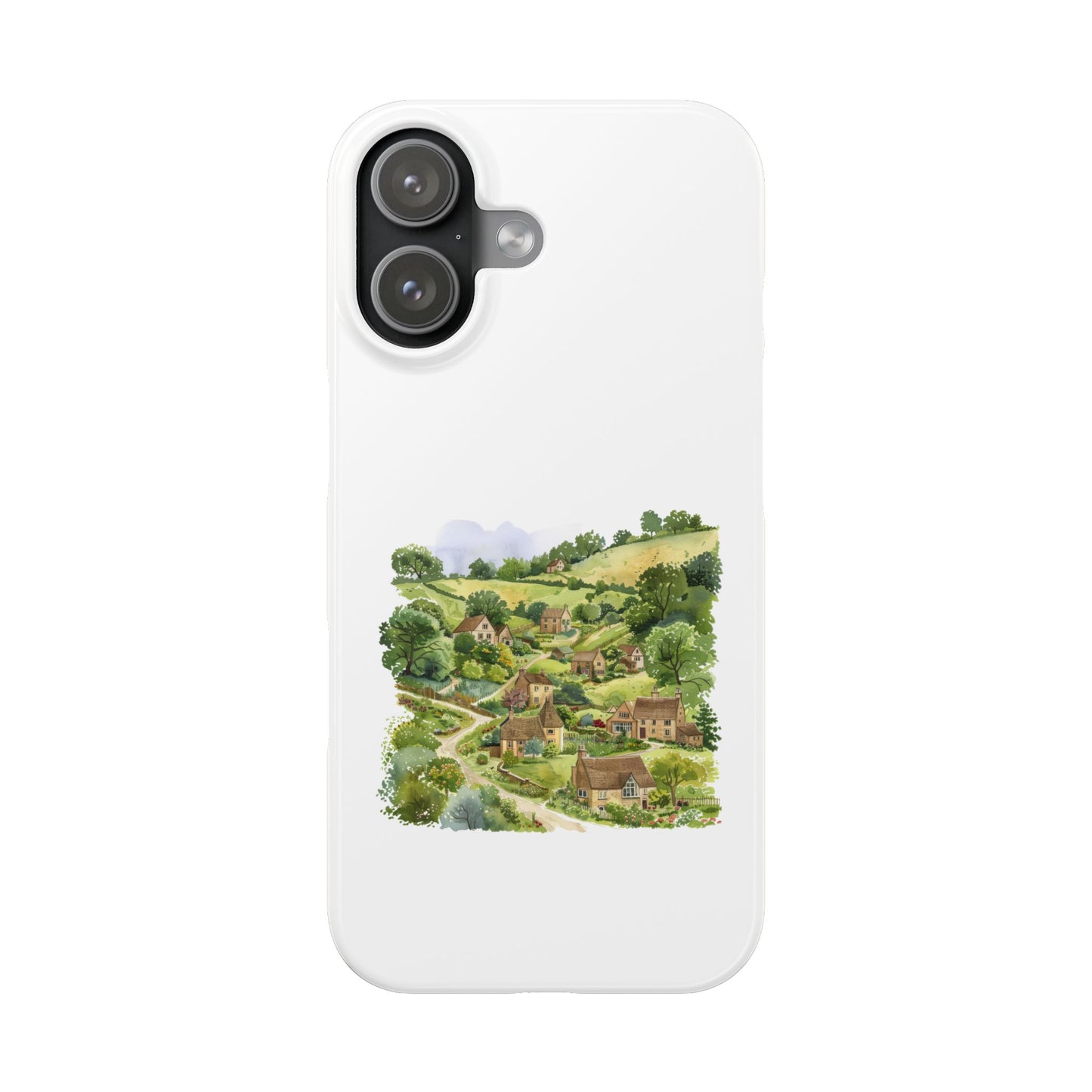 Charming Village Slim Phone Cases - Farmhouse Aesthetic, Rural Life Decor, Nature Gift, Perfect for Travelers
