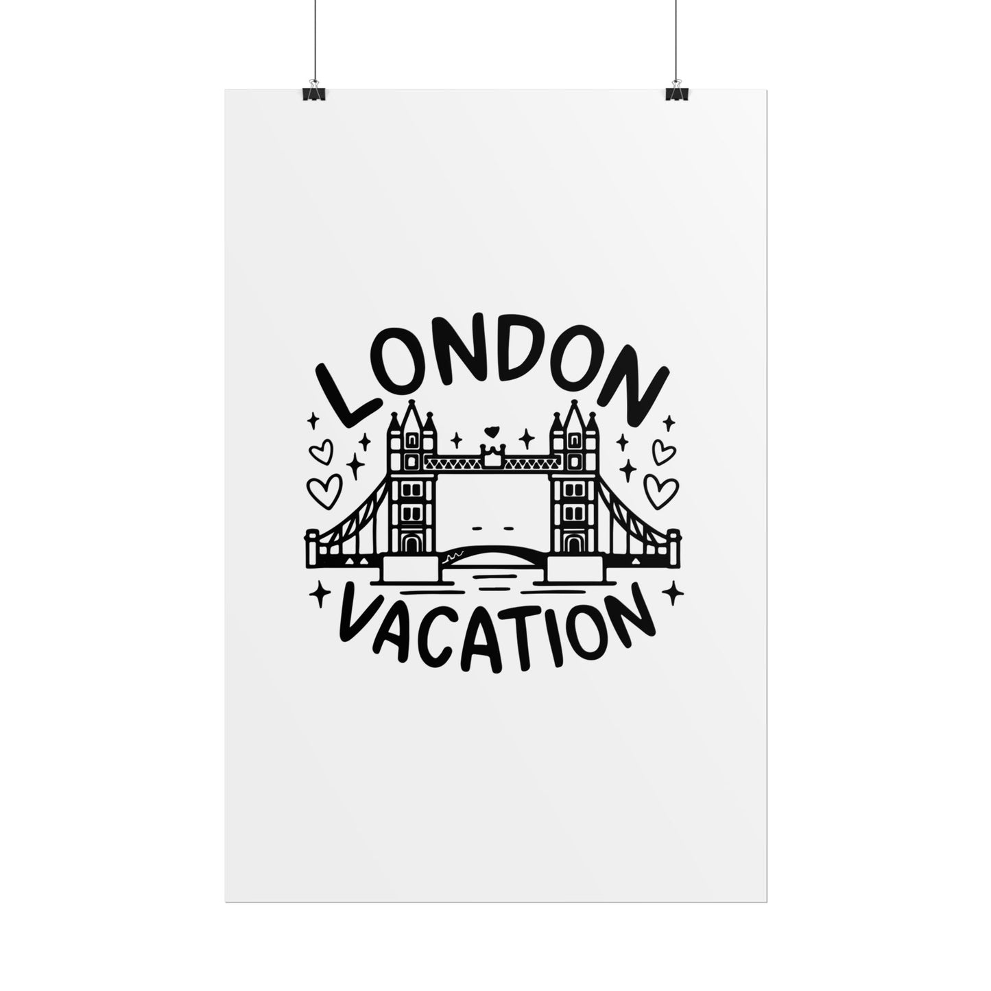 London Vacation Rolled Poster - Travel Decor for Home, Wall Art Print, Gift for Travelers, London Artwork, Holiday Gift Idea